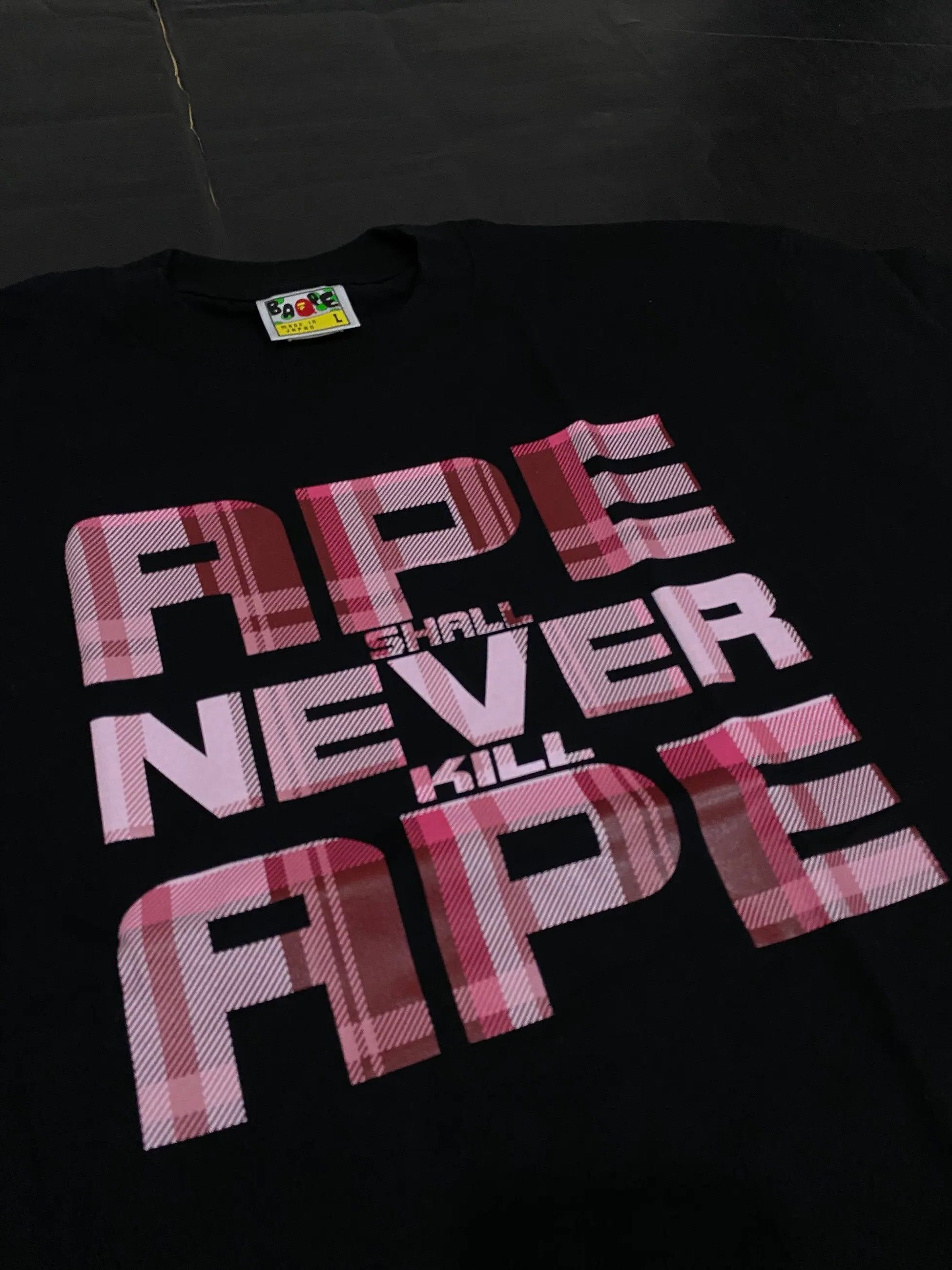 image of Bape Asnka Tee in Black, Men's (Size Large)