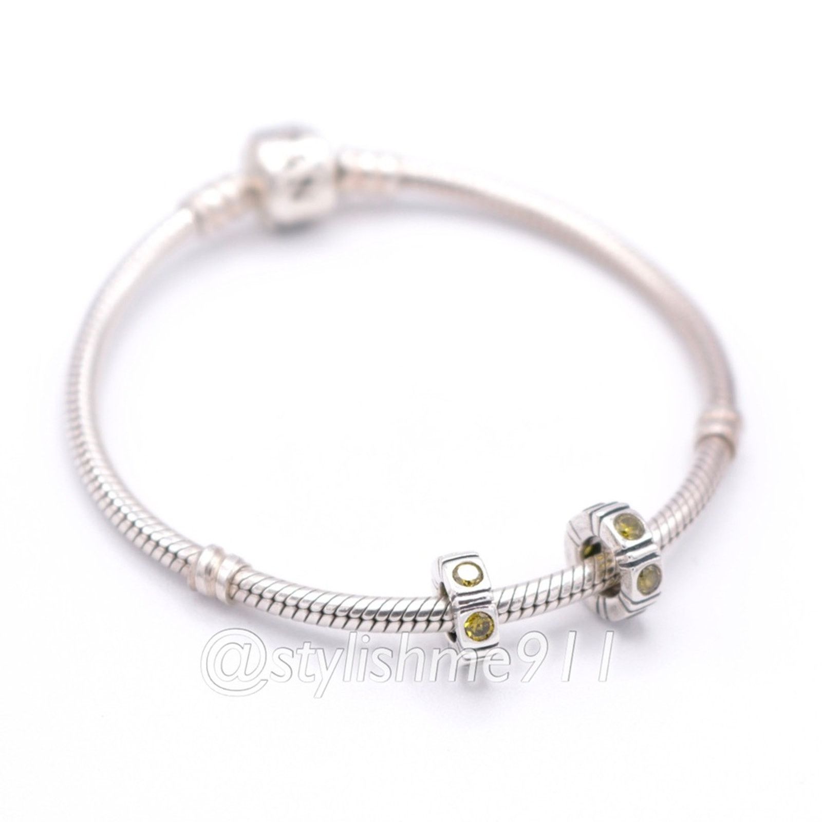 pandora Two Authentic Pandora Trinity Green CZ Spacers - 790368GCZ Size ONE SIZE - 5 Thumbnail