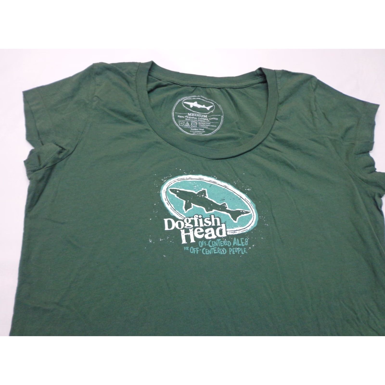 Vintage Dogfish Head T-Shirt Womens Green Ales For Off Centered People Medium Size M / US 6-8 / IT 42-44 - 2 Thumbnail