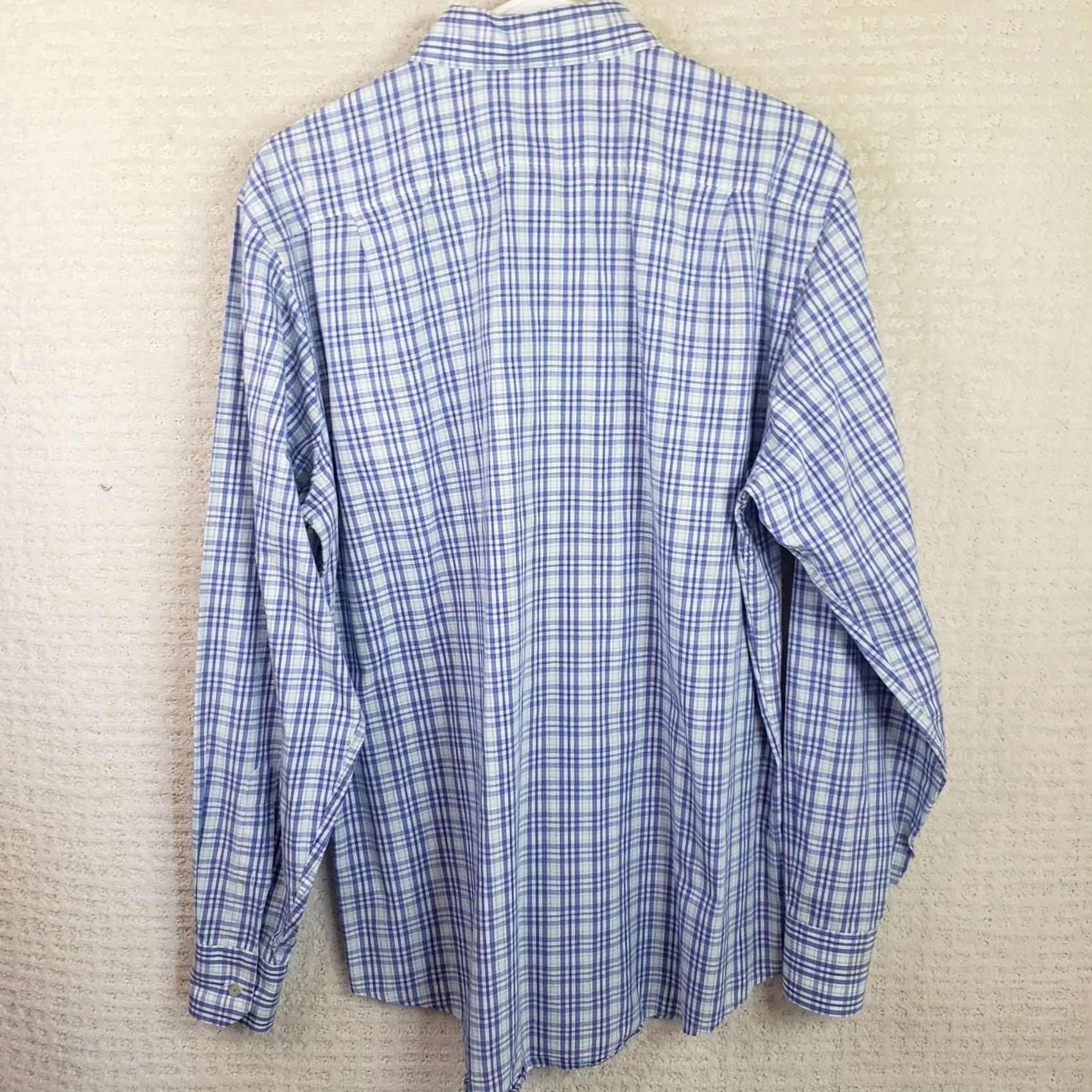 Southern Tide Southern Tide Button-Down Shirt Blue Plaid Long Sleeve Men L Dress Shirt Vintage? No. Size 42R - 7 Thumbnail