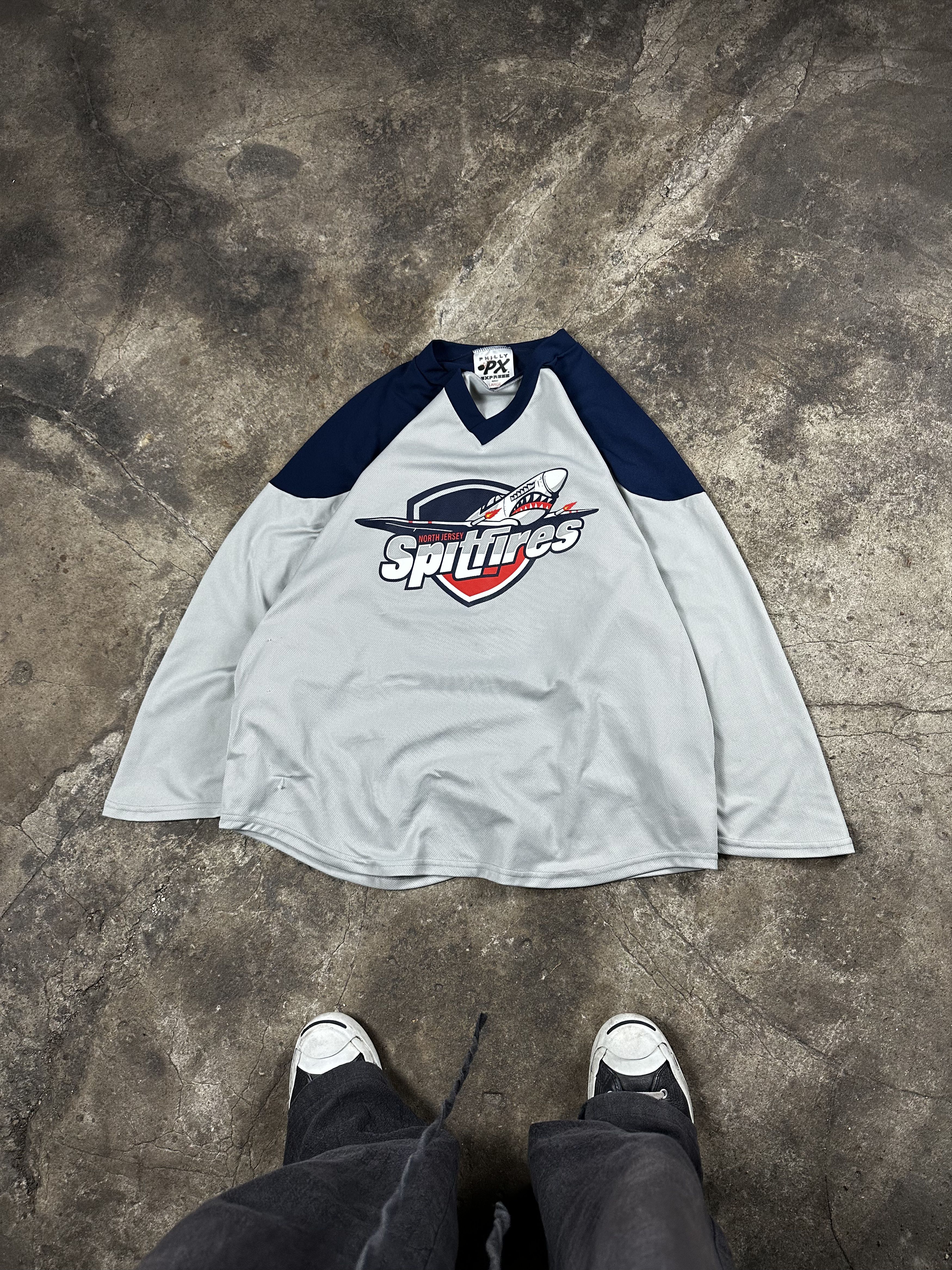 NHL 90s Vintage Windsor Spitfires Hockey Jersey Size US L / EU 52-54 / 3 - 1 Thumbnail