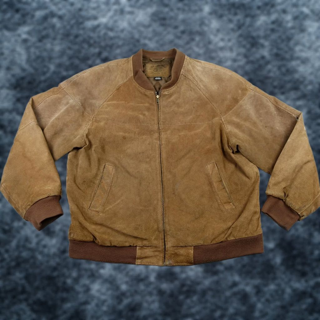 Route 66 VINTAGE Route 66 Jacket Mens XL Brown Leather Bomber Quilted Lining Full Zip VTG Size US XL / EU 56 / 4 - 1 Thumbnail