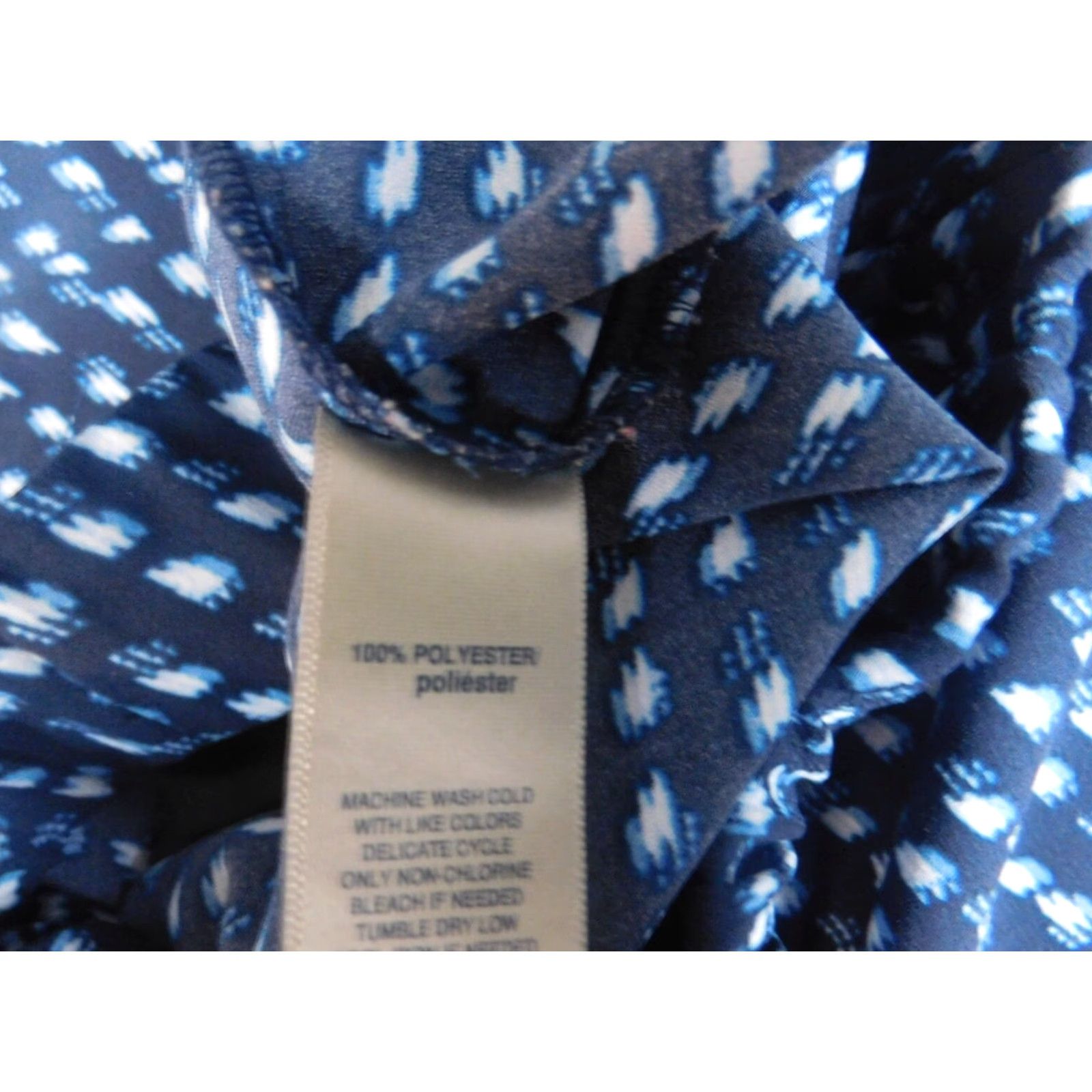 Vintage Rafaella Pants M blue Harem straight Women Regular Casual Knit Breathable 30in Inseam 28in Waist Crochet Floral Size 32" / US 10 / IT 46 - 5 Thumbnail
