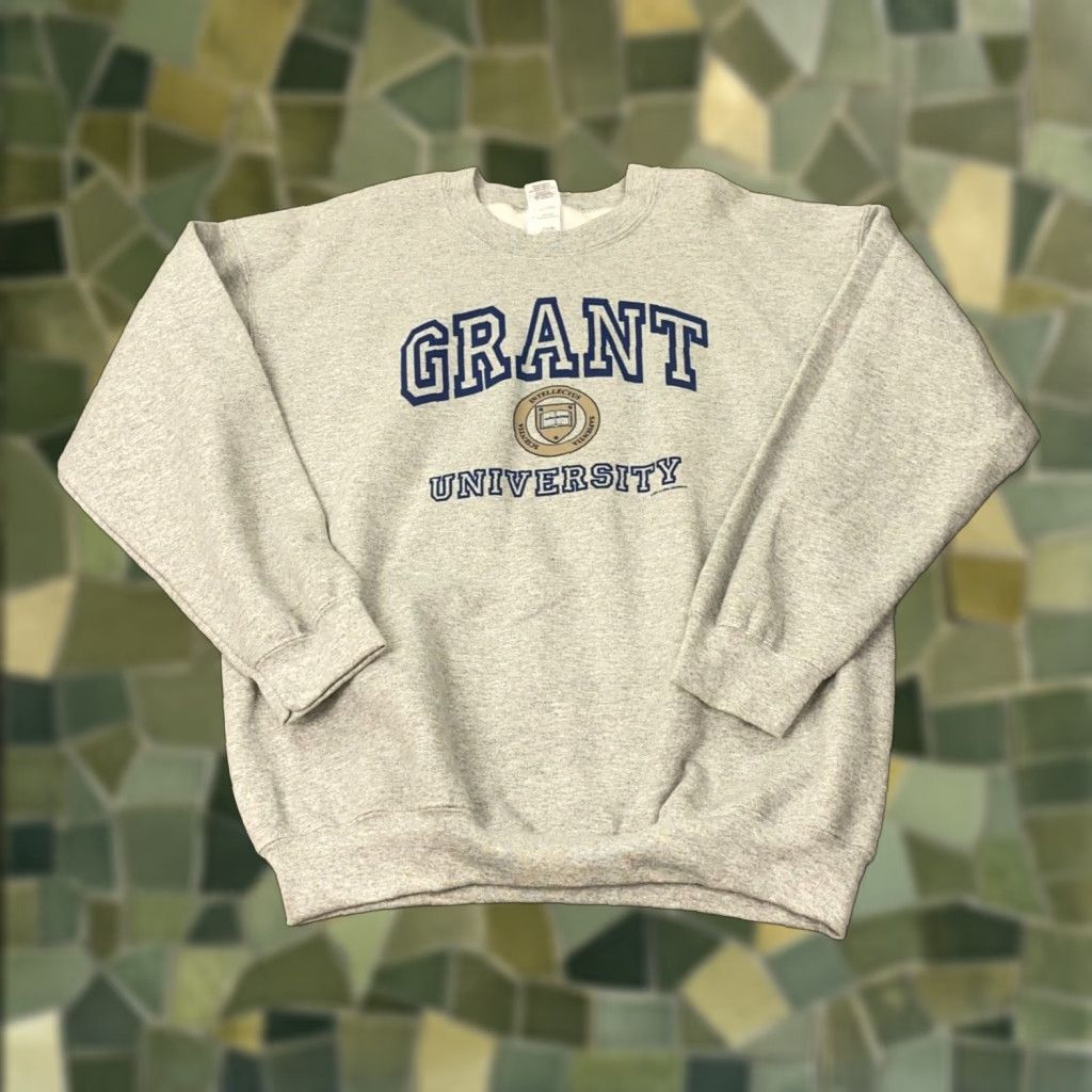 Gildan VTG Grant University Sweatshirt Mens Large Gray Spellout Duke Blue Devils YTK" Size US L / EU 52-54 / 3 - 1 Thumbnail