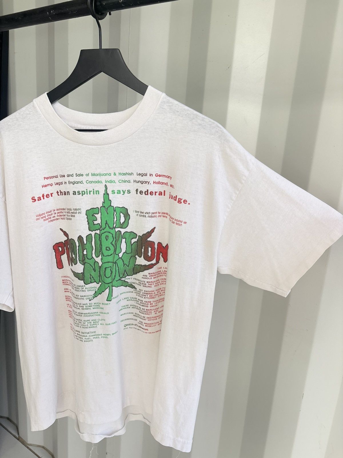 Vintage Thrashed Weed Pot Prohibition Faded Distressed Shirt GRUNGE Size US XL / EU 56 / 4 - 2 Thumbnail