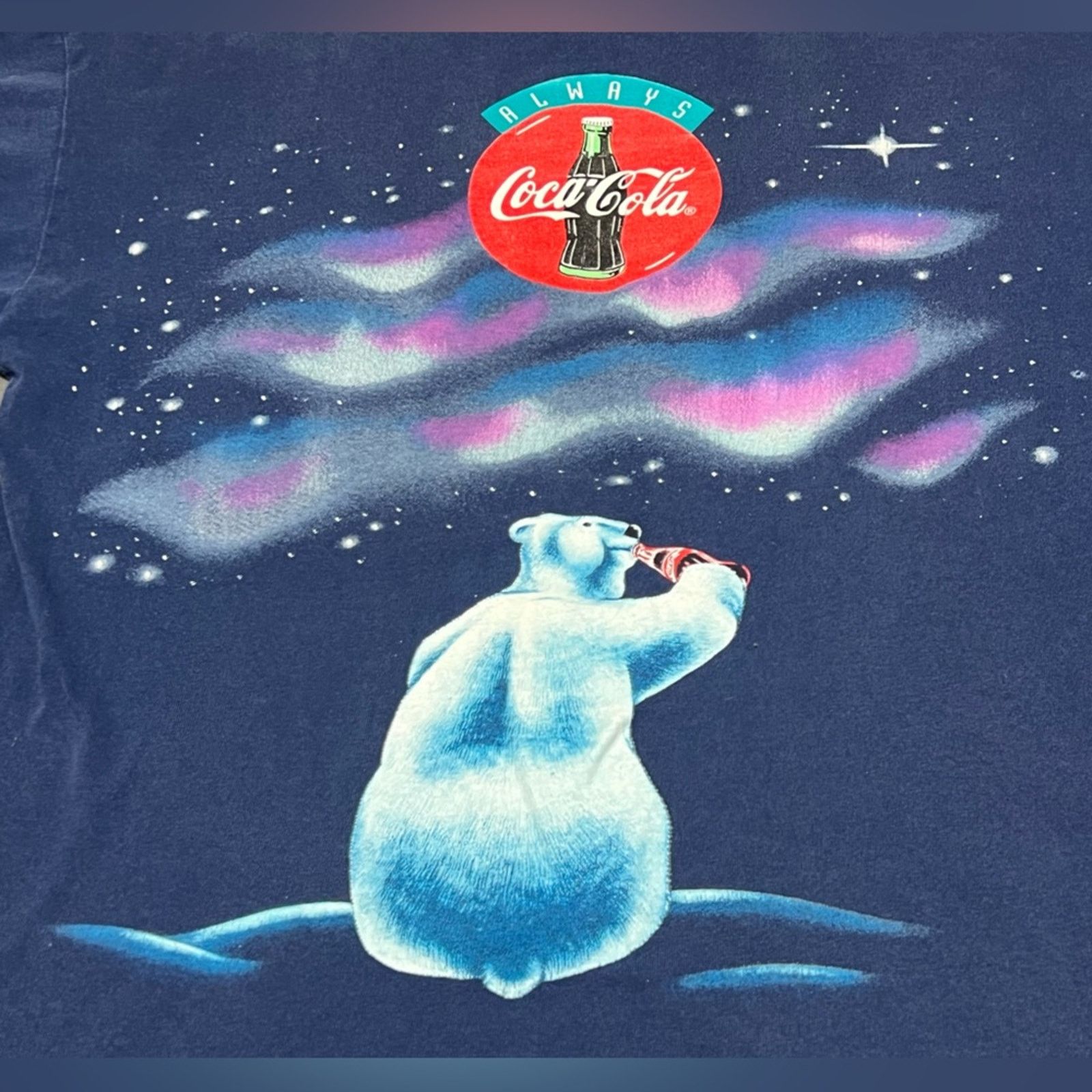 Coca Cola Coca Cola Polar Bear Shirt Coke XL 1994 Single Stitch USA Size US XL / EU 56 / 4 - 4 Thumbnail