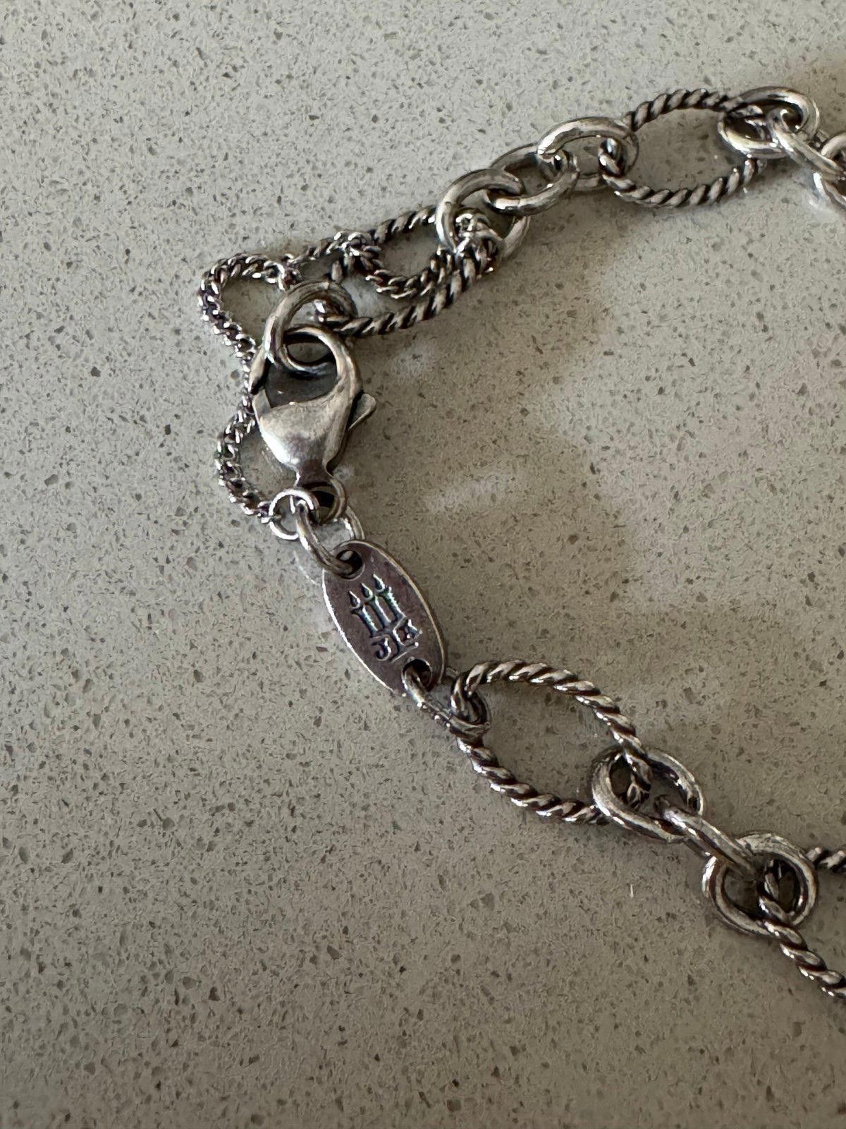 Designer James Avery Sterling Silver Oval Twist Charm Link Bracelet Size ONE SIZE - 4 Thumbnail