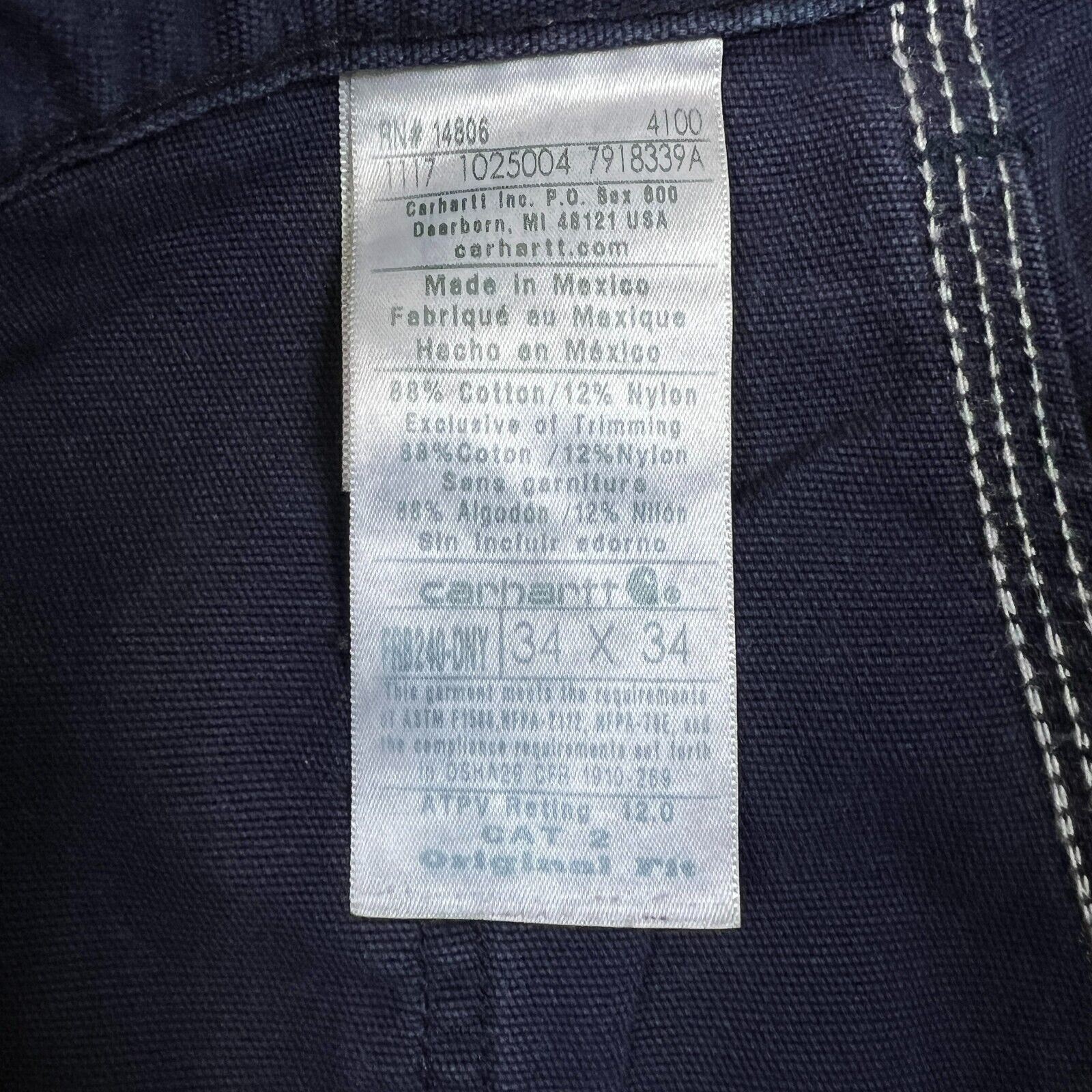 Carhartt × Vintage Carhartt Pants 34x34 NFPA 2112 Flame Resistant FR Work Cargo Size US 34 / EU 50 - 10 Thumbnail