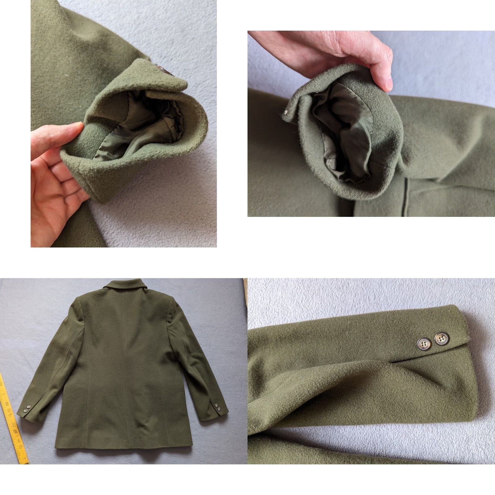 Laura Ashley VINTAGE Laura Ashley Coat Womens UK 18 Green Wool Size Size XXL / US 16-18 / IT 52-54 - 8 Thumbnail