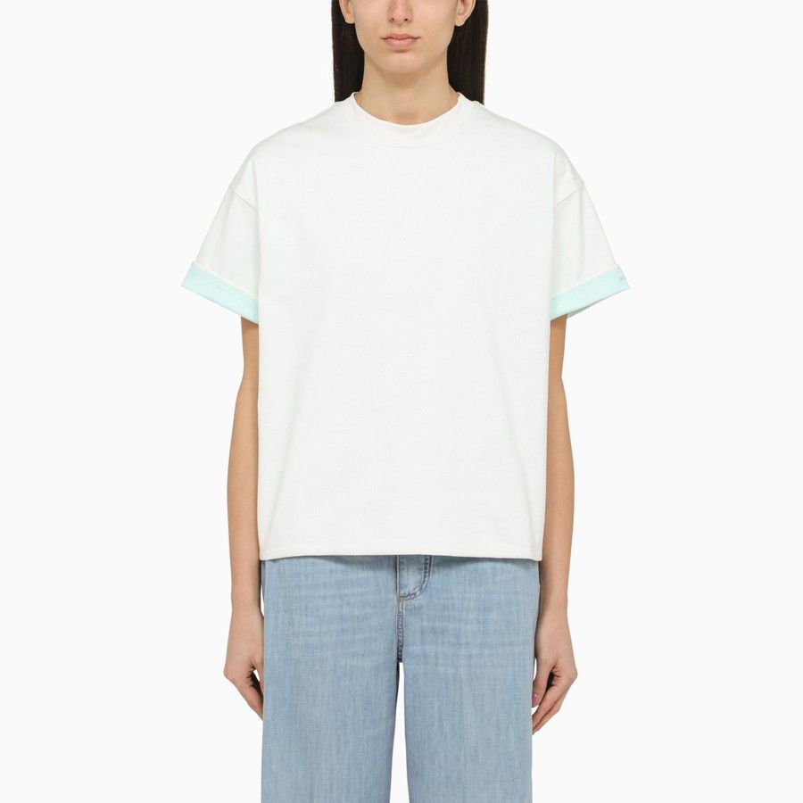 o1d2blof0824 Cotton Crew-neck T-Shirt in White