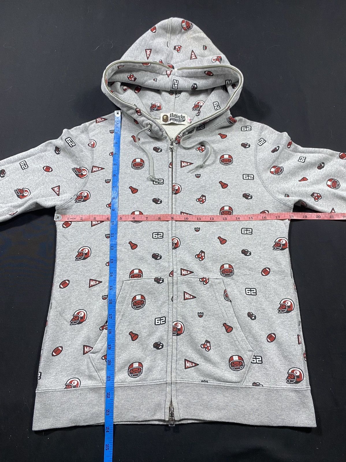20471120 Bape zip up hoodie full printed ifsixwas9 style Size XS / US 0-2 / IT 36-38 - 15 Thumbnail