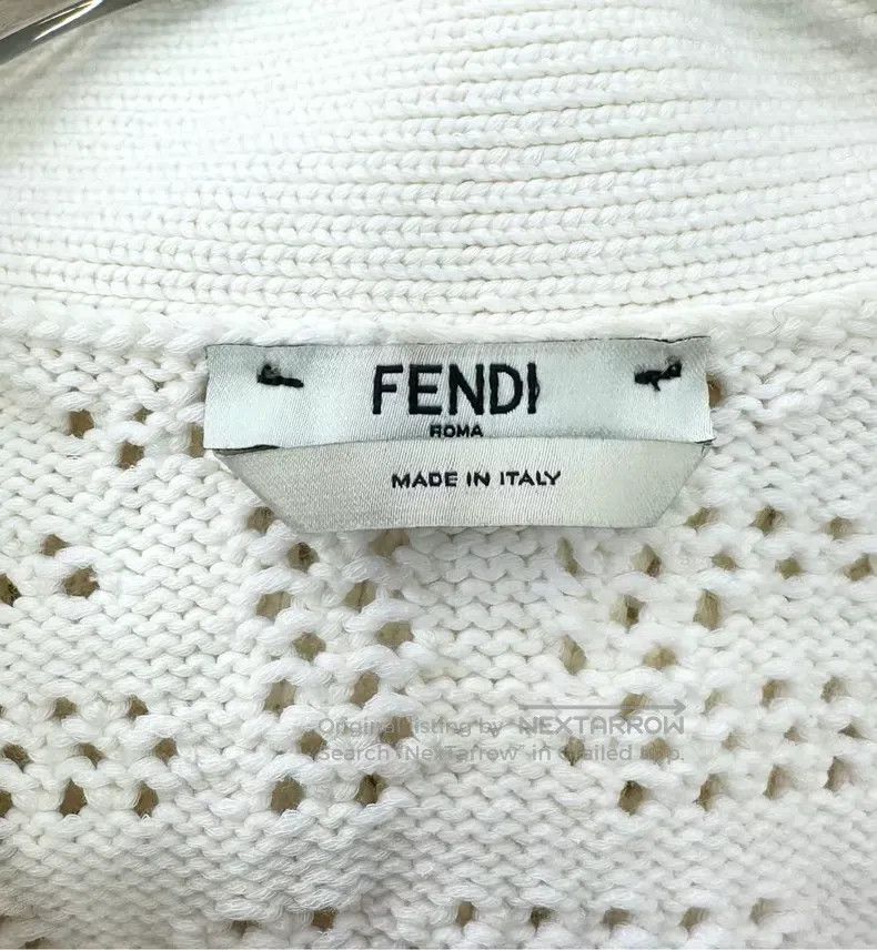 Fendi Fendi Ivory Monogrammed FF Open Cardigan Sweater Jacket Size XS / US 0-2 / IT 36-38 - 3 Thumbnail