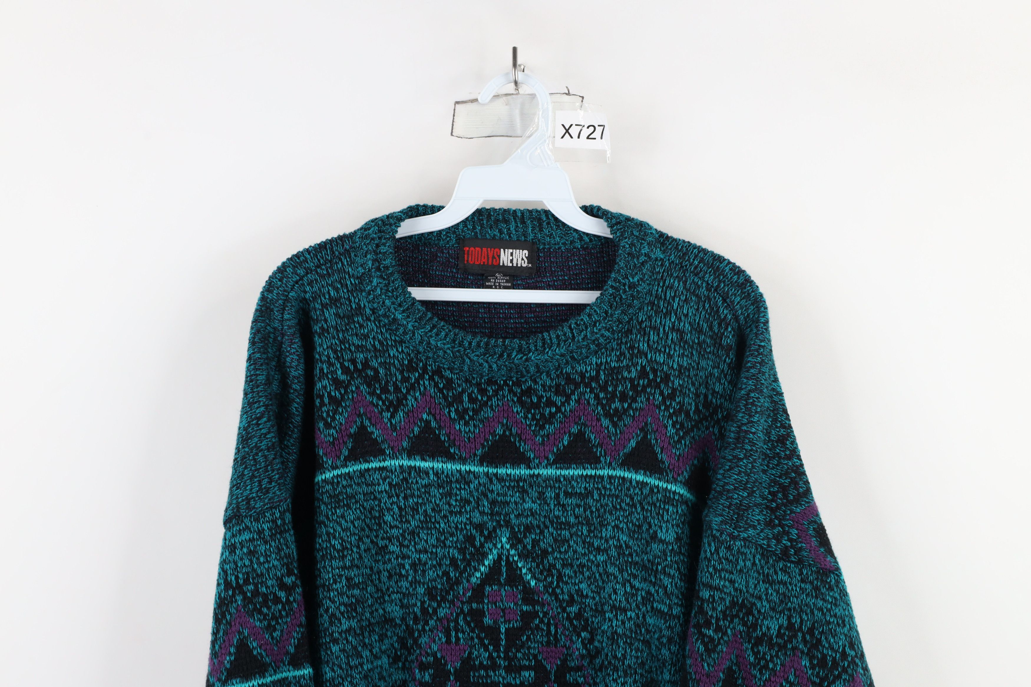 Vintage Vintage 90s Coogi Style Bassmaster Geometric Mom Sweater Size L / US 10 / IT 46 - 2 Thumbnail