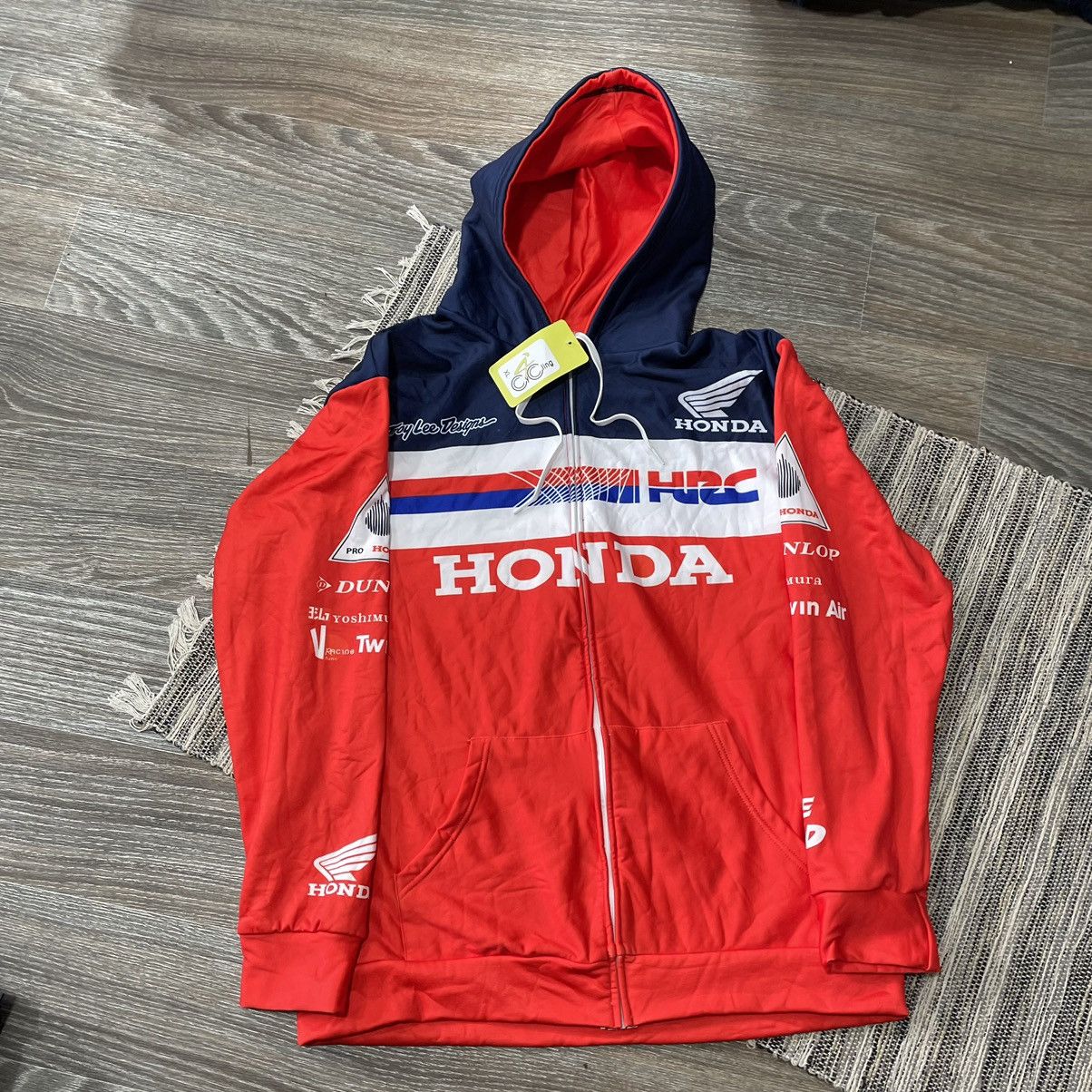 Honda × Vintage Honda Racing zip hooded hoodie moto nascar jacket Size US L / EU 52-54 / 3 - 1 Thumbnail