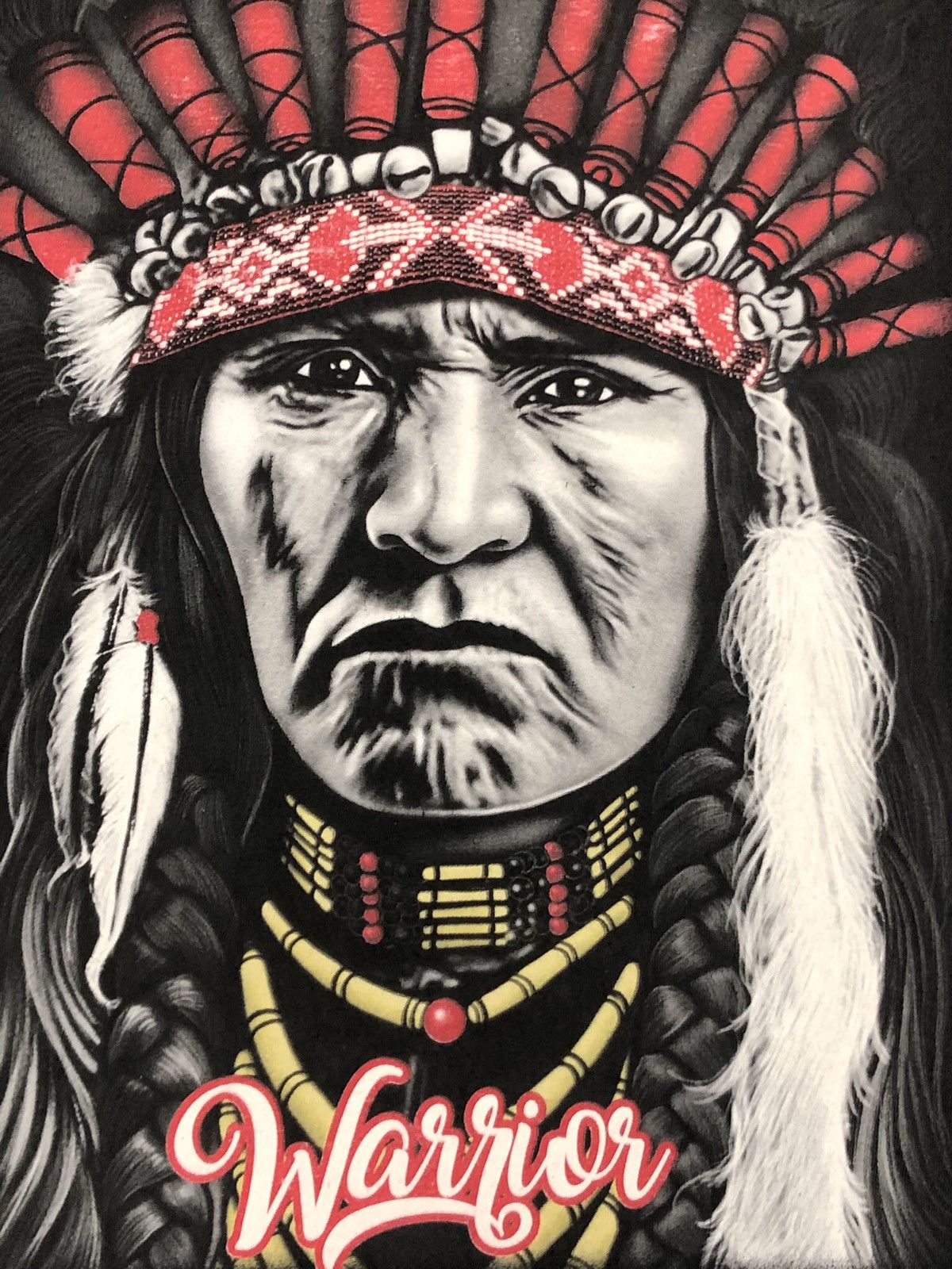 Vintage Y2K Native American Warrior Tee Size US L / EU 52-54 / 3 - 3 Thumbnail