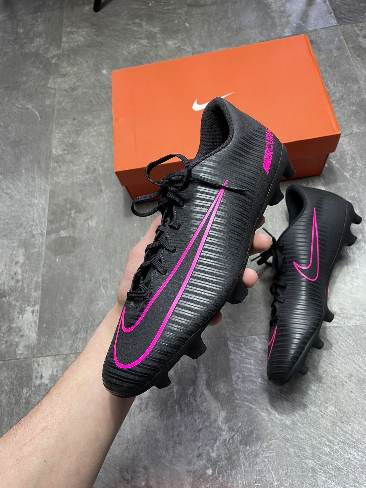 Nike New Nike Mercurial Vortex III FG Soccer Cleats Black Pink Size US 11 / EU 44 - 6 Thumbnail
