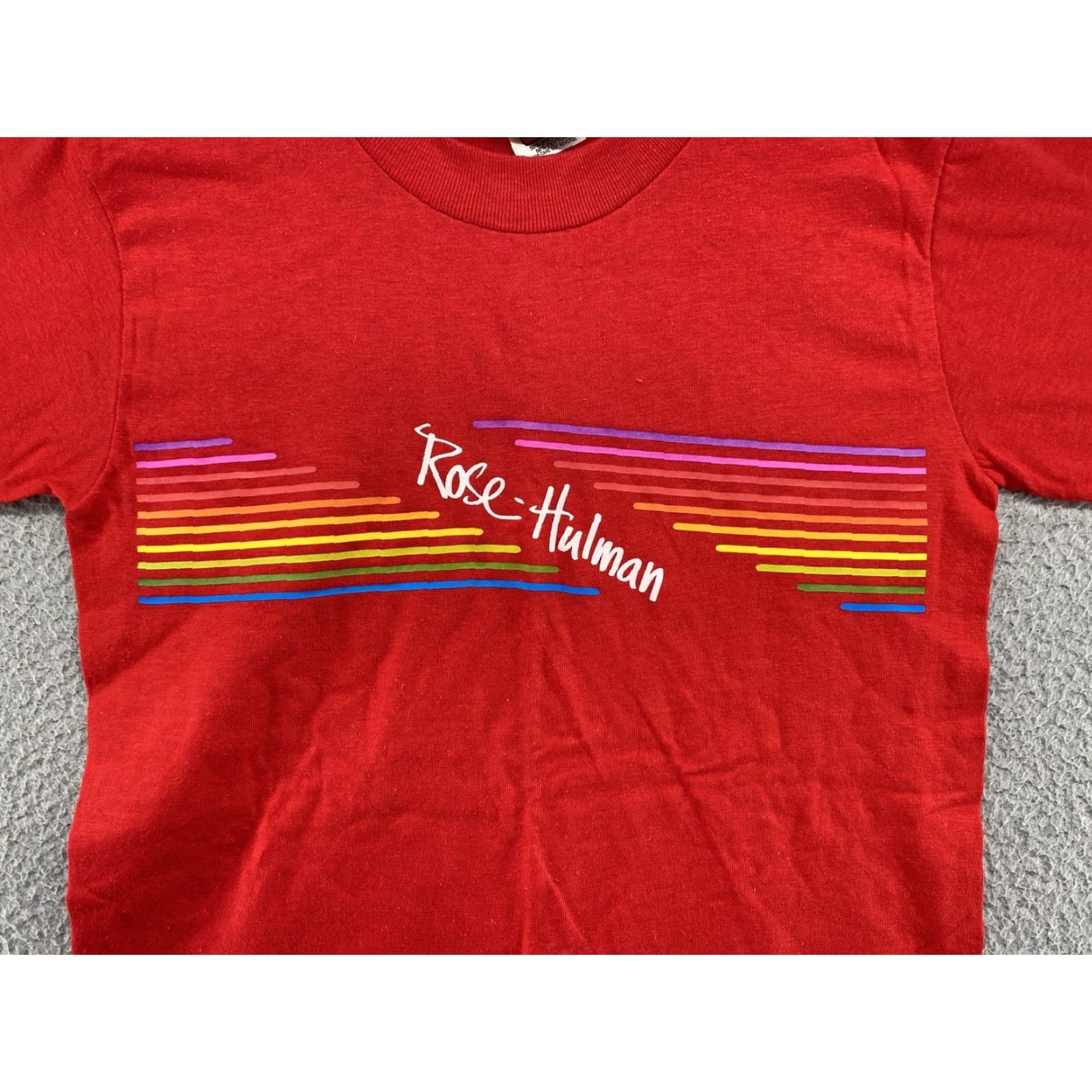 Velva Sheen Vintage 70’s Rose Hulman College Single Stitch Velva Sheen T Shirt Size S Red Adults Size US S / EU 44-46 / 1 - 2 Thumbnail