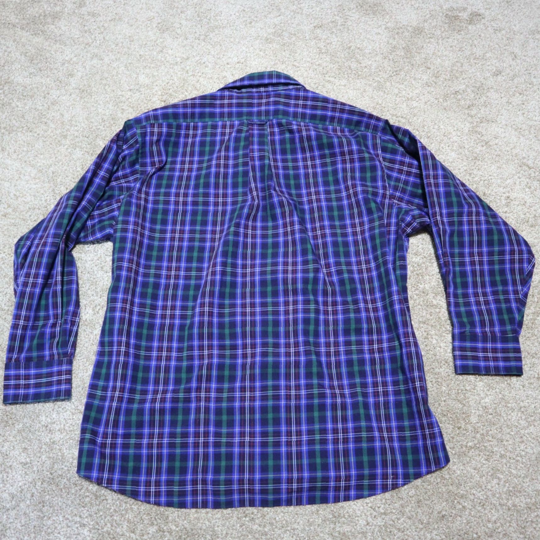 Izod IZOD Shirt Blue Plaid Long Sleeve Button-Up Adult Regular Sized 17.5 32/32 Multicolor Plaid 90s Colorful Mens Size US XL / EU 56 / 4 - 8 Thumbnail