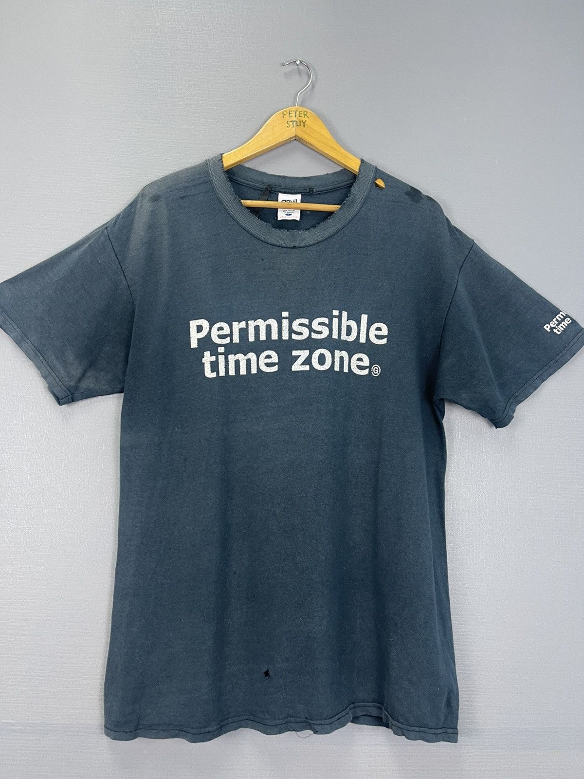 Vintage Vintage Permissible Time Zone T-Shirt Size US L / EU 52-54 / 3 - 2 Thumbnail