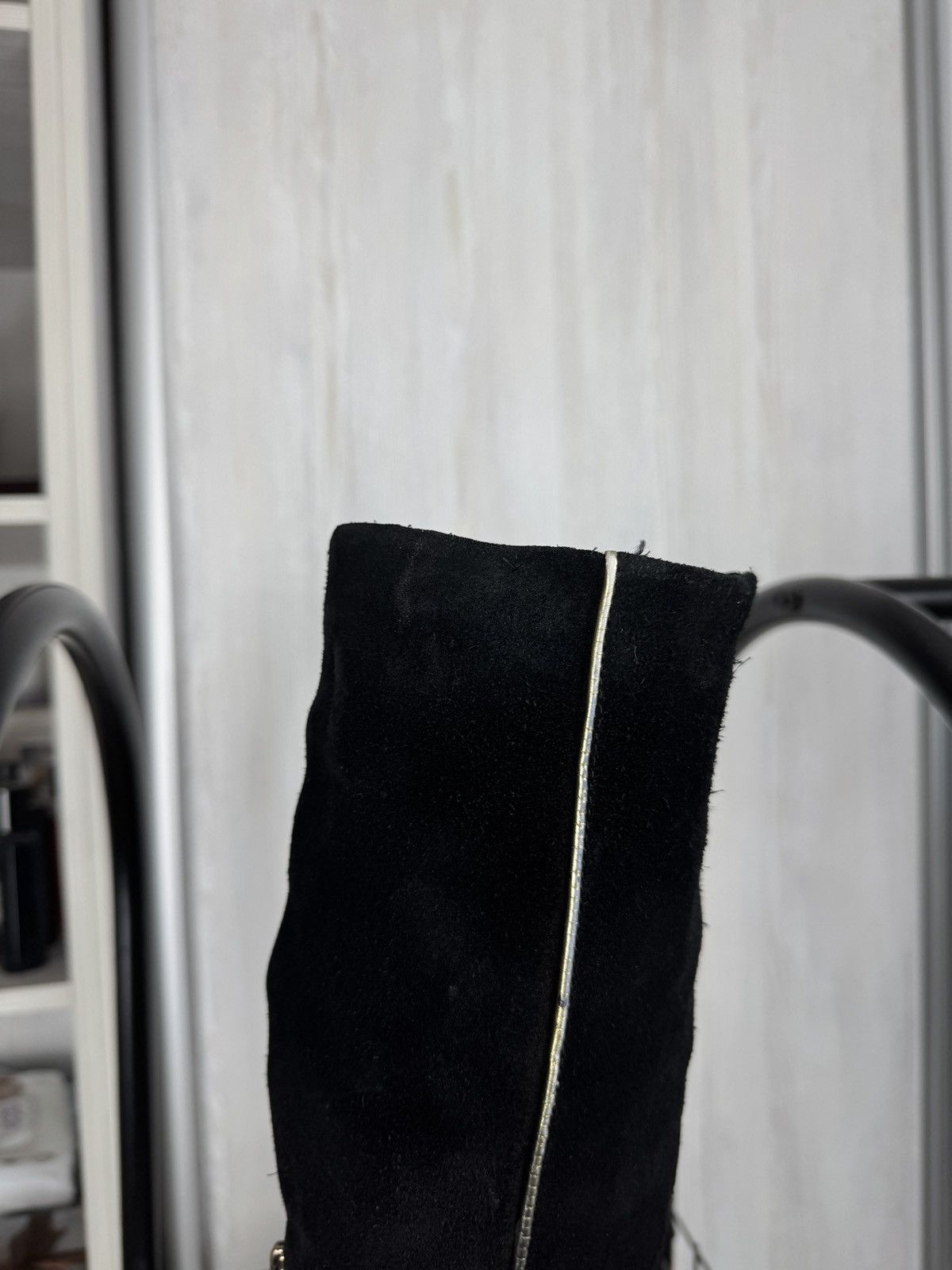 Chanel Chanel Archive Suede 90s 00s CC Logo Zipper Knee-High Boots Size US 8 / IT 38 - 15 Thumbnail