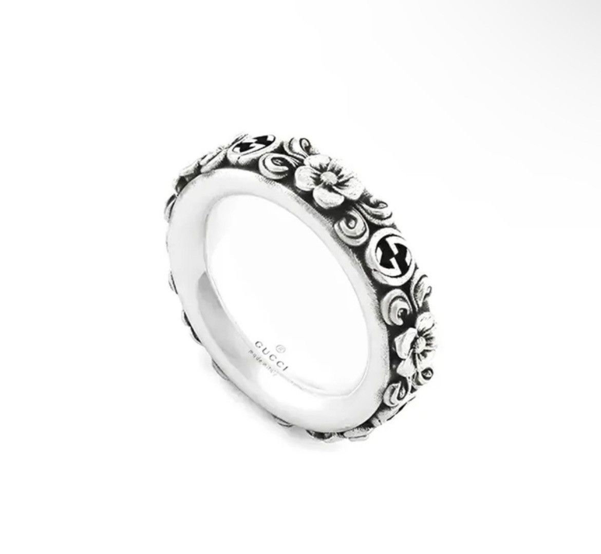 Gucci Gucci Interlocking G Flower Ring Ag925 Size ONE SIZE - 1 Thumbnail