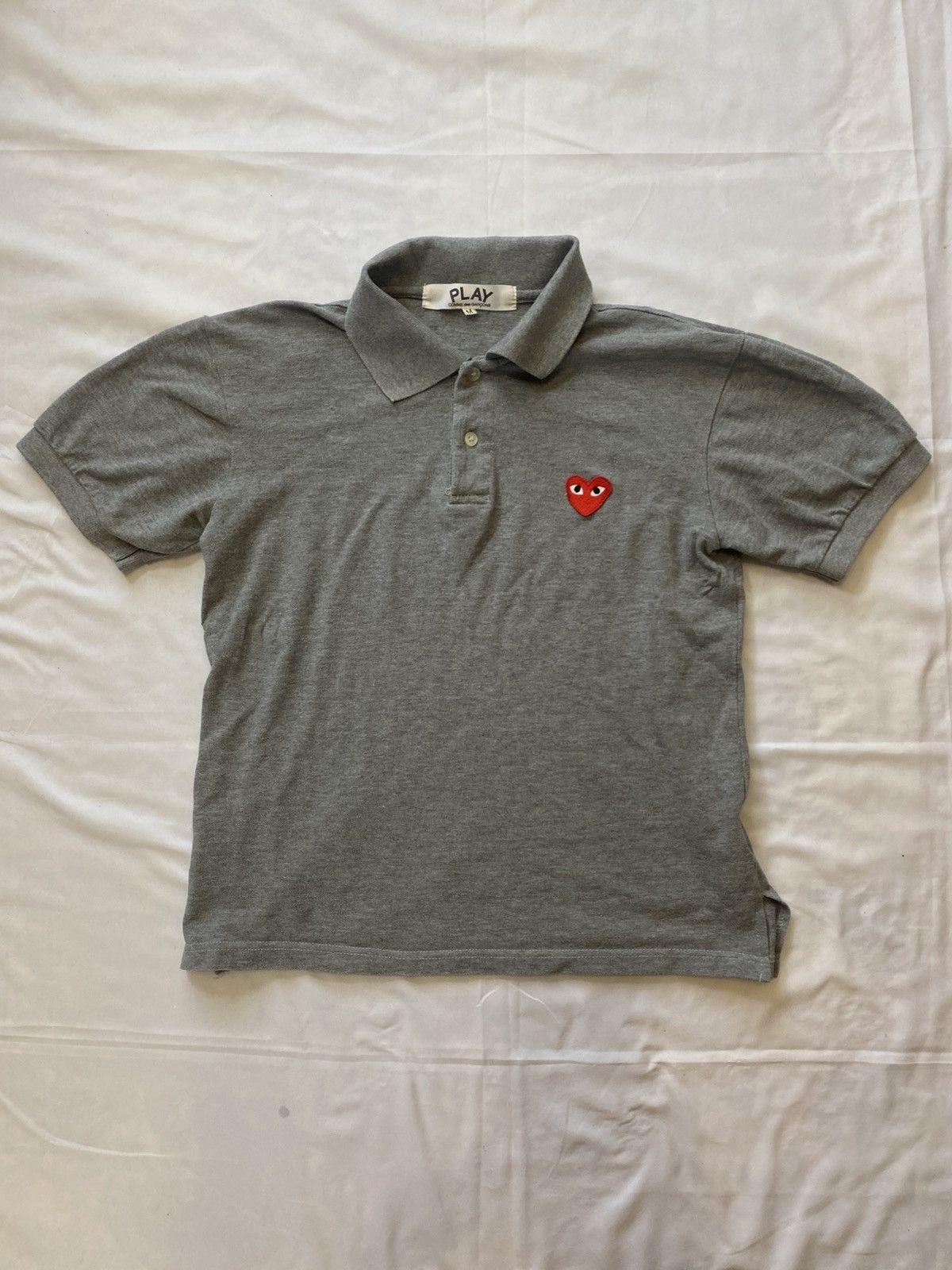 Comme des Garcons PLAY Commes Des Garcons CDG Polo Womens Grey Heart Size M Size M / US 6-8 / IT 42-44 - 1 Thumbnail