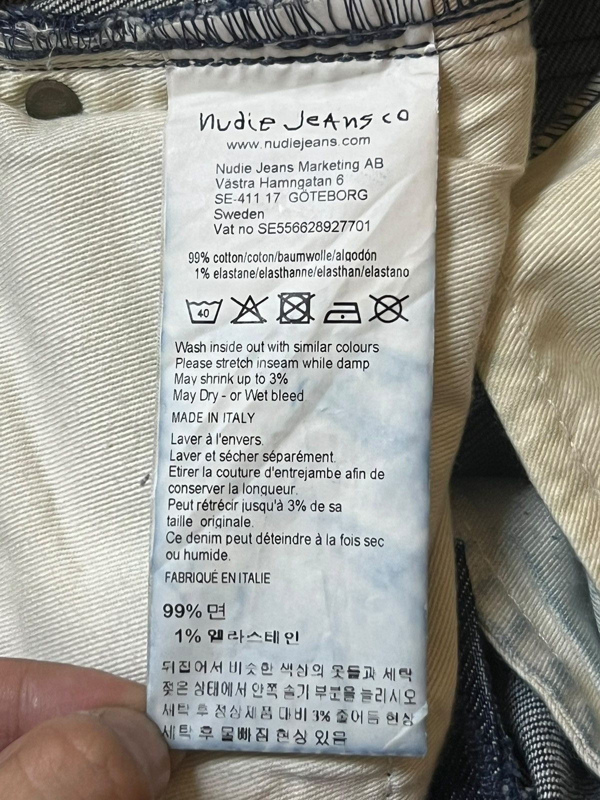 Nudie Jeans Nudie Jeans Dry Green Capsule - Skinny Denim Size US 33 - 13 Thumbnail