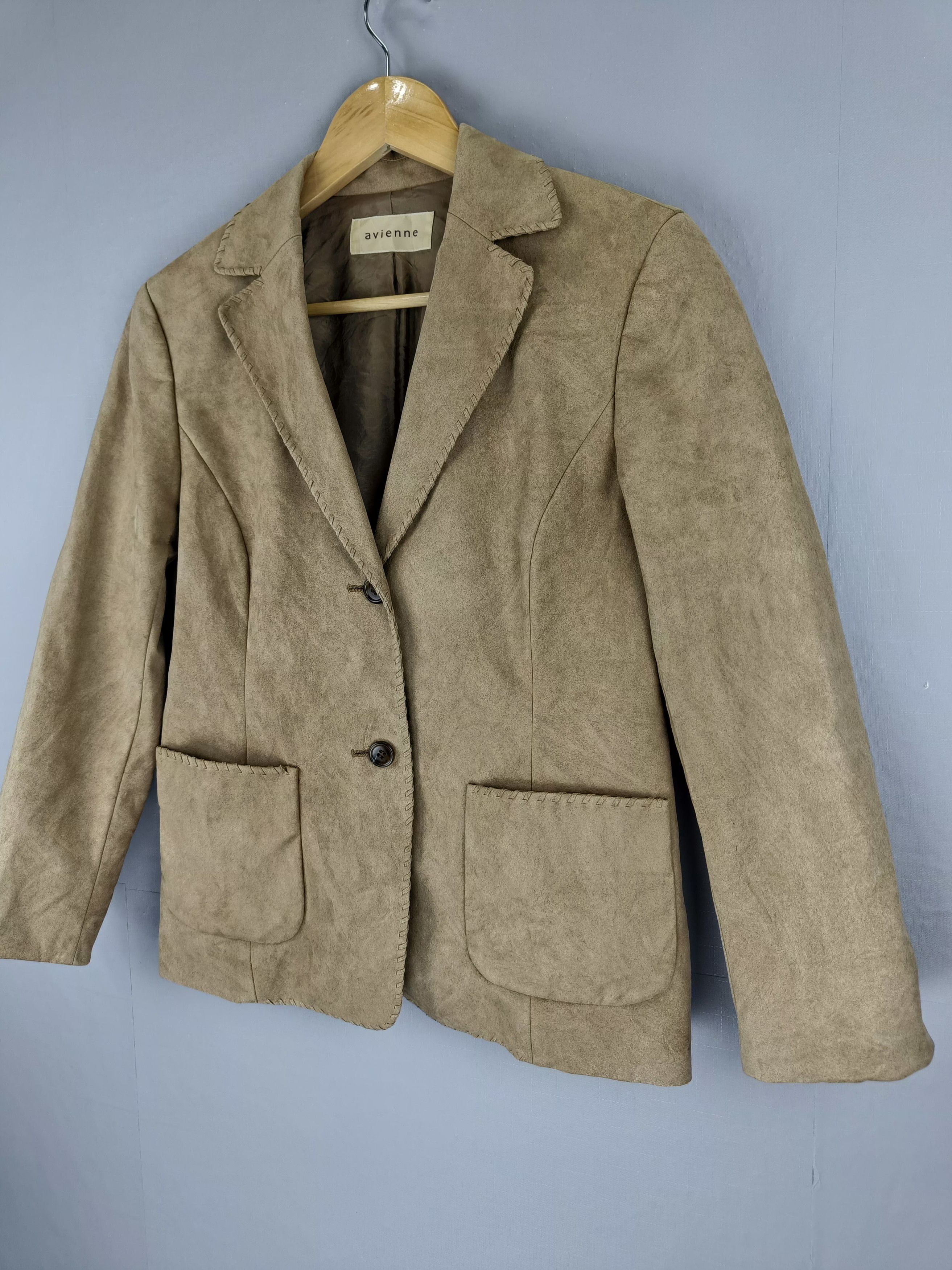 Leather Vintage Avienne Leather Blazer Size S / US 4 / IT 40 - 3 Thumbnail