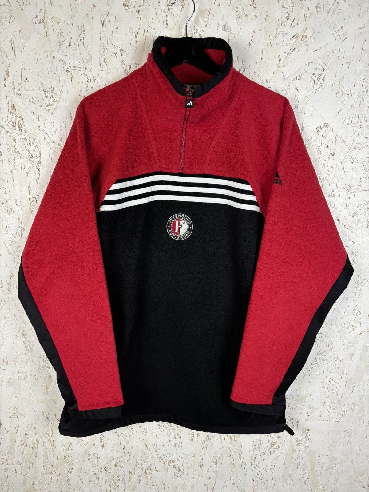 Adidas 90s Vintage Adidas Feyenoord Rotterdam Soccer Fleece Jacket Size US S / EU 44-46 / 1 - 1 Thumbnail