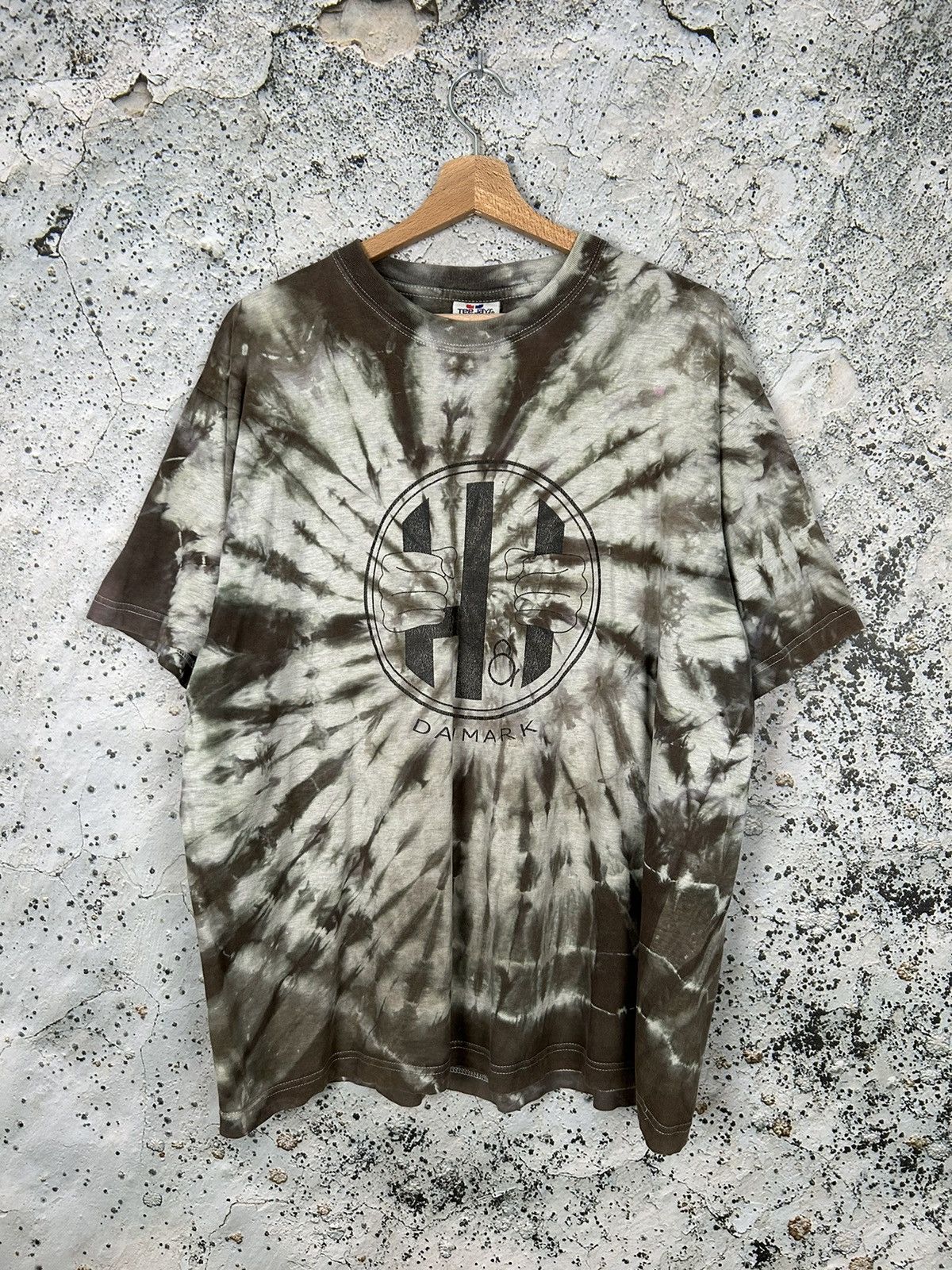Other Vintage Tie Dye Danmark Graphic Tee 90s Grunge Rock Alt Size US XL / EU 56 / 4 - 1 Thumbnail