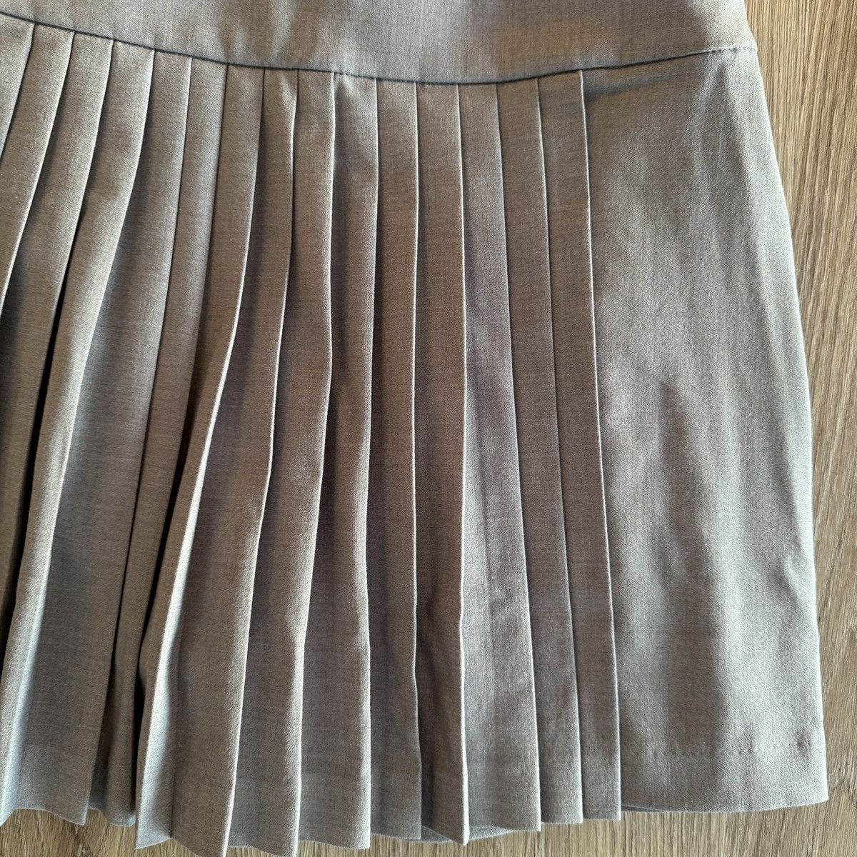 Abercrombie & Fitch NWT Abercrombie Pleated Wrap Gray Mini Skort Size 28" / US 6 / IT 42 - 3 Thumbnail