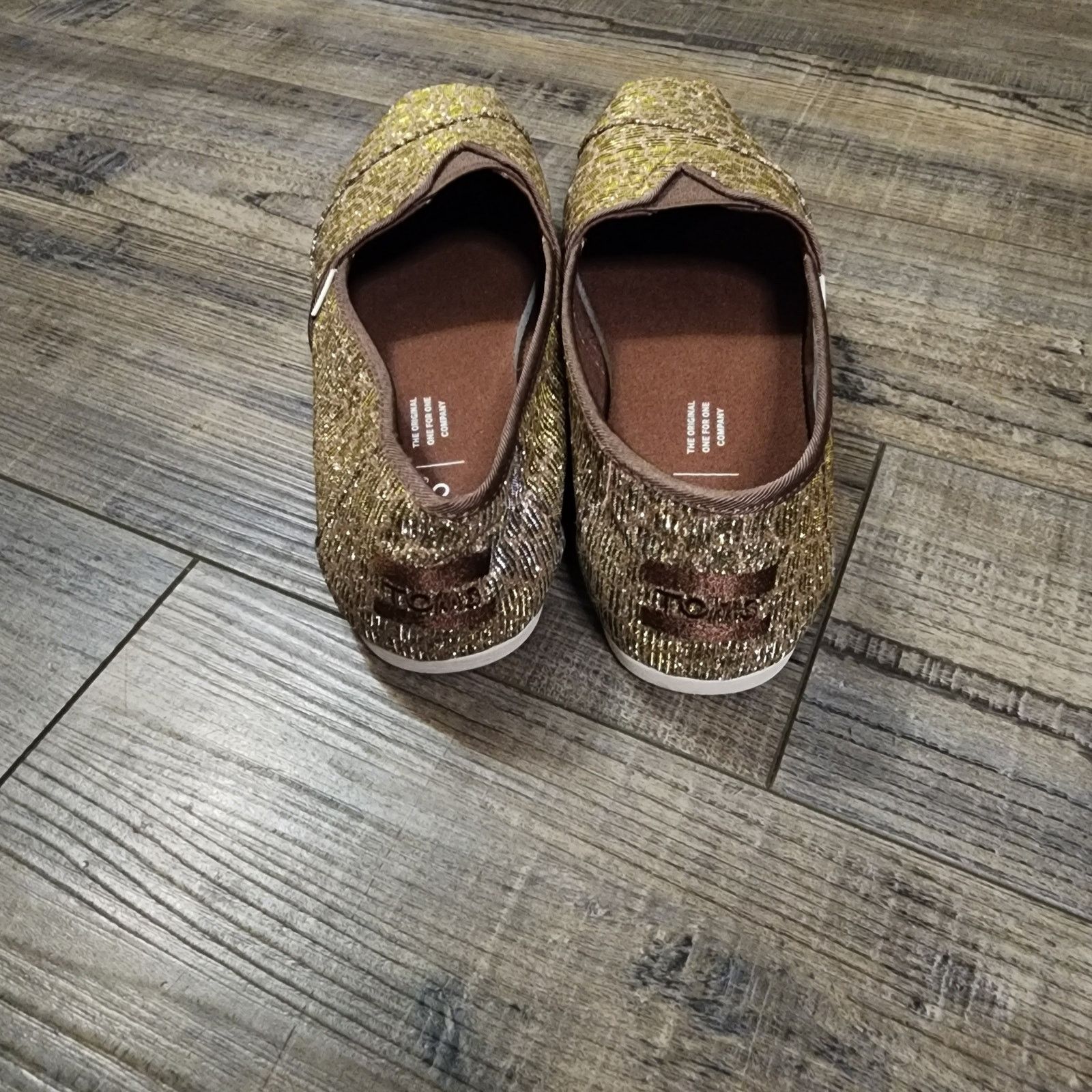 Toms New TOMS Alpargata Bronze Animal Print Glitter Sz 7 NIB shlf Size US 7 / IT 37 - 6 Thumbnail