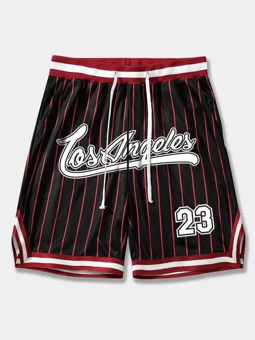 Jean Stripe basketball Graphic shorts DRIP Size US 34 / EU 50 - 1 Thumbnail