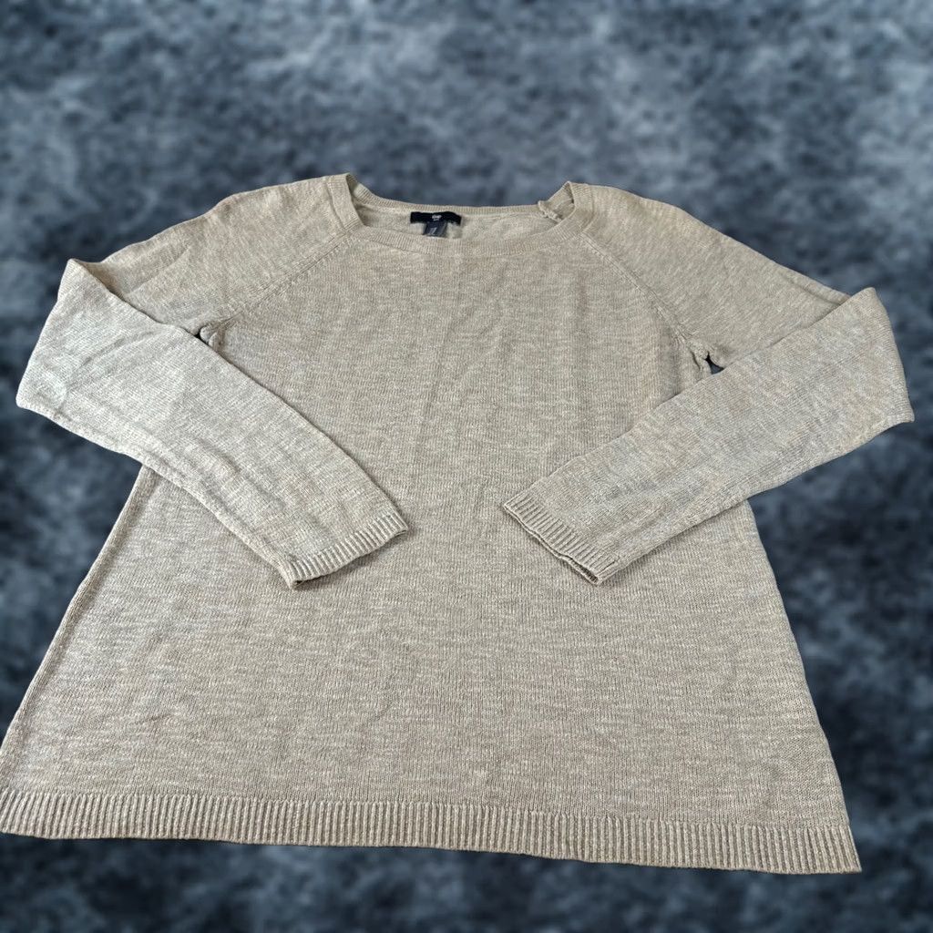 Gap Gap Knit Sweater Tunic Top Long Sleeve Beige Womens Medium Size M / US 6-8 / IT 42-44 - 1 Thumbnail