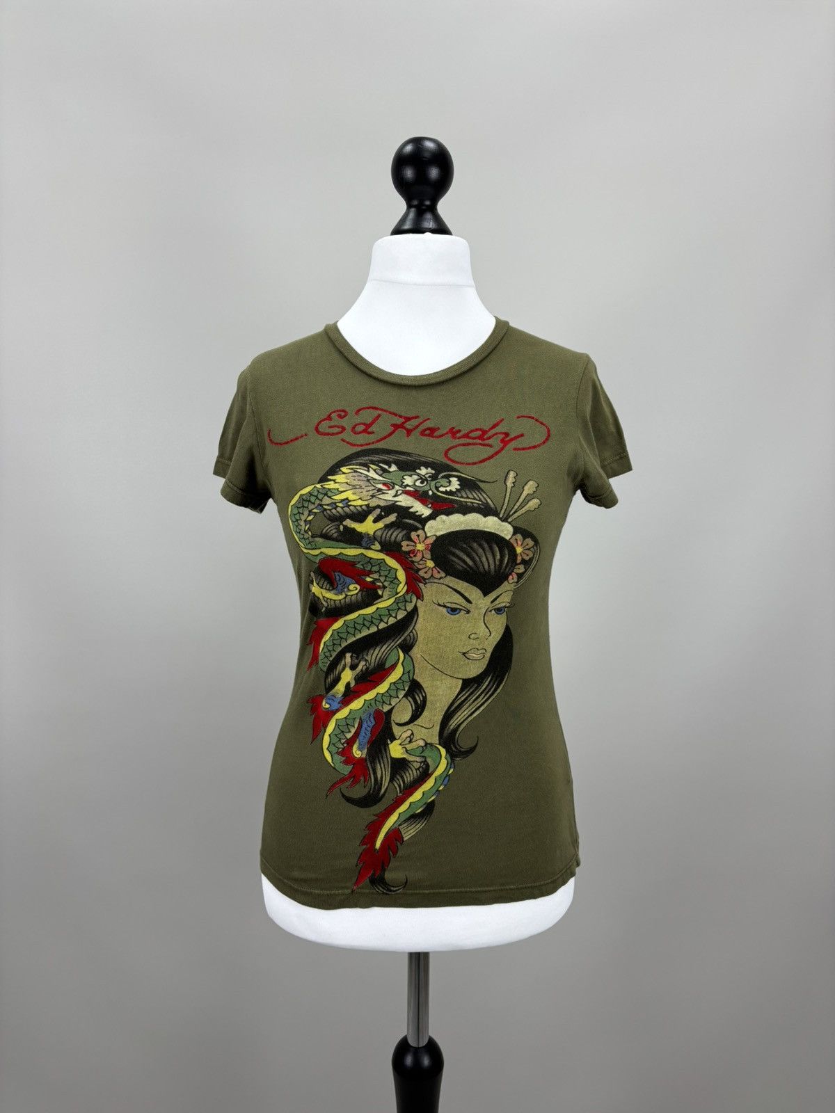 Ed Hardy × Japanese Brand Womens t shirt Ed Hardy Size S Color Brown Size S / US 4 / IT 40 - 1 Thumbnail