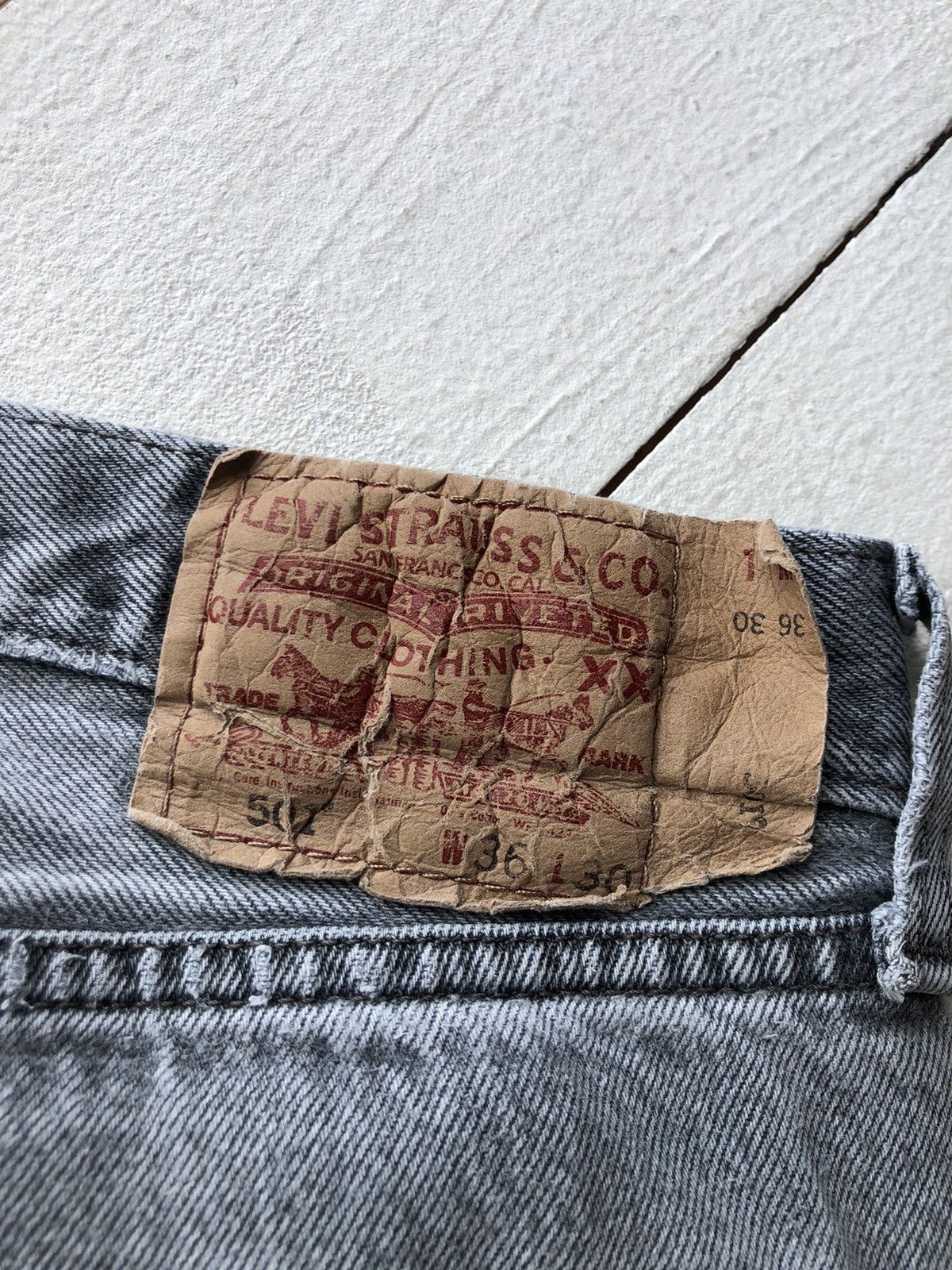 Levi's Avant Garde Distressed Levis 501 Mudwash baggy pants Jeans Size US 36 / EU 52 - 6 Thumbnail