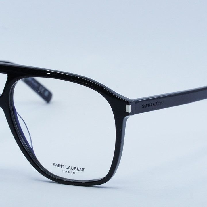 Saint Laurent Paris Saint Laurent SL596 DUNE OPT 001 Eyeglasses Shiny Black 58mm Size ONE SIZE - 4 Thumbnail