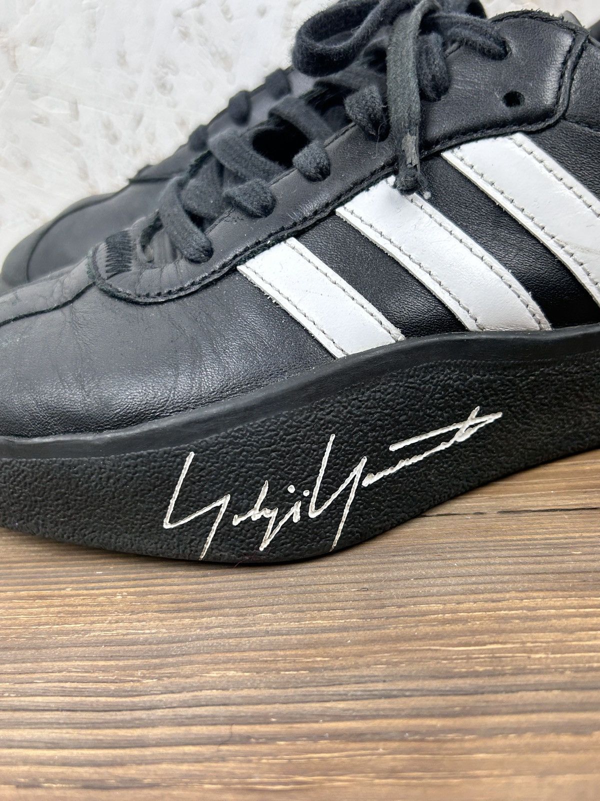 Adidas Adidas Y-3 Tangutsu Football Black White Low Top Sneakers Size US 5.5 / EU 38 - 2 Thumbnail