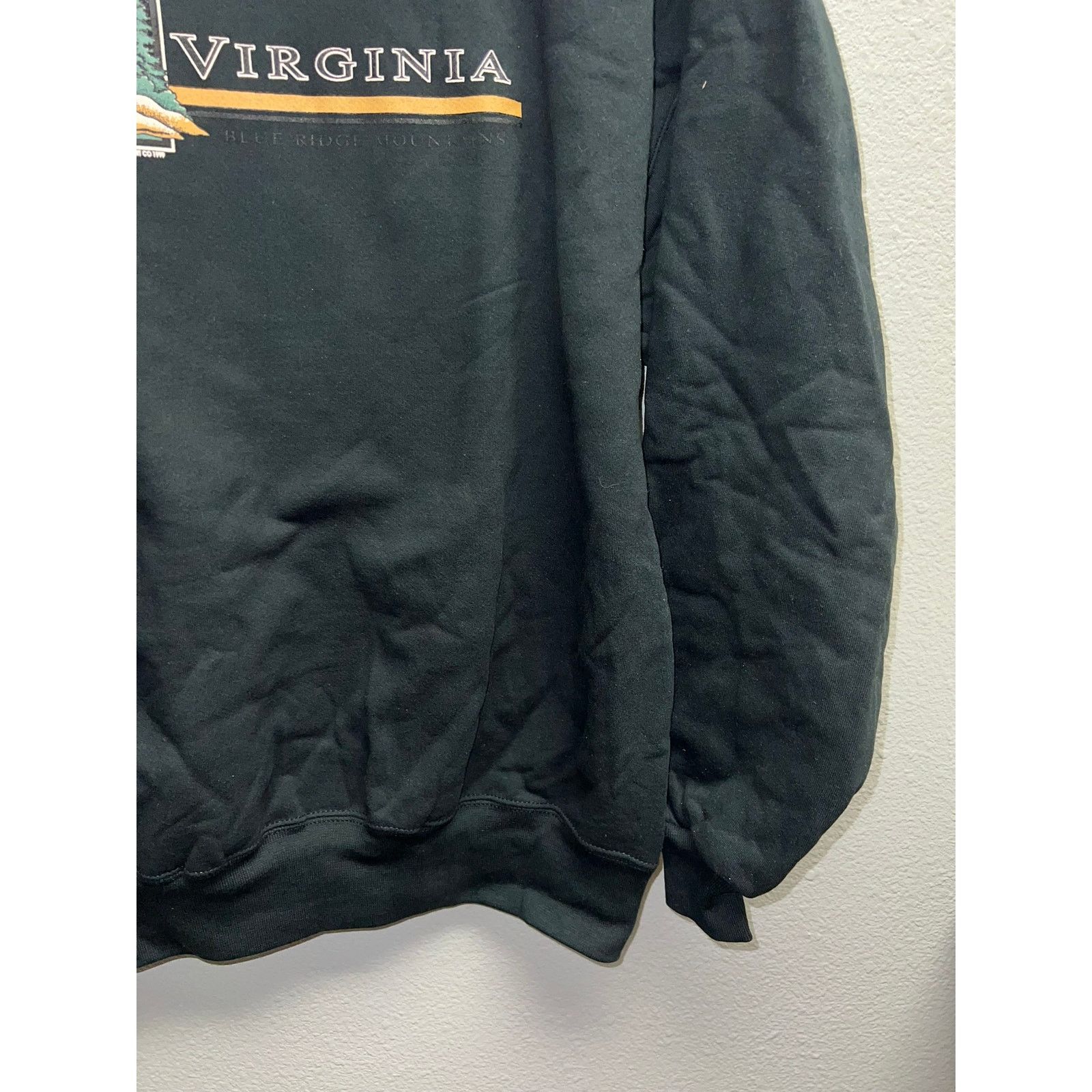 Jerzees Vintage Virginia Sweatshirt Crewneck Mountains Black USA 90s Size US XL / EU 56 / 4 - 5 Thumbnail