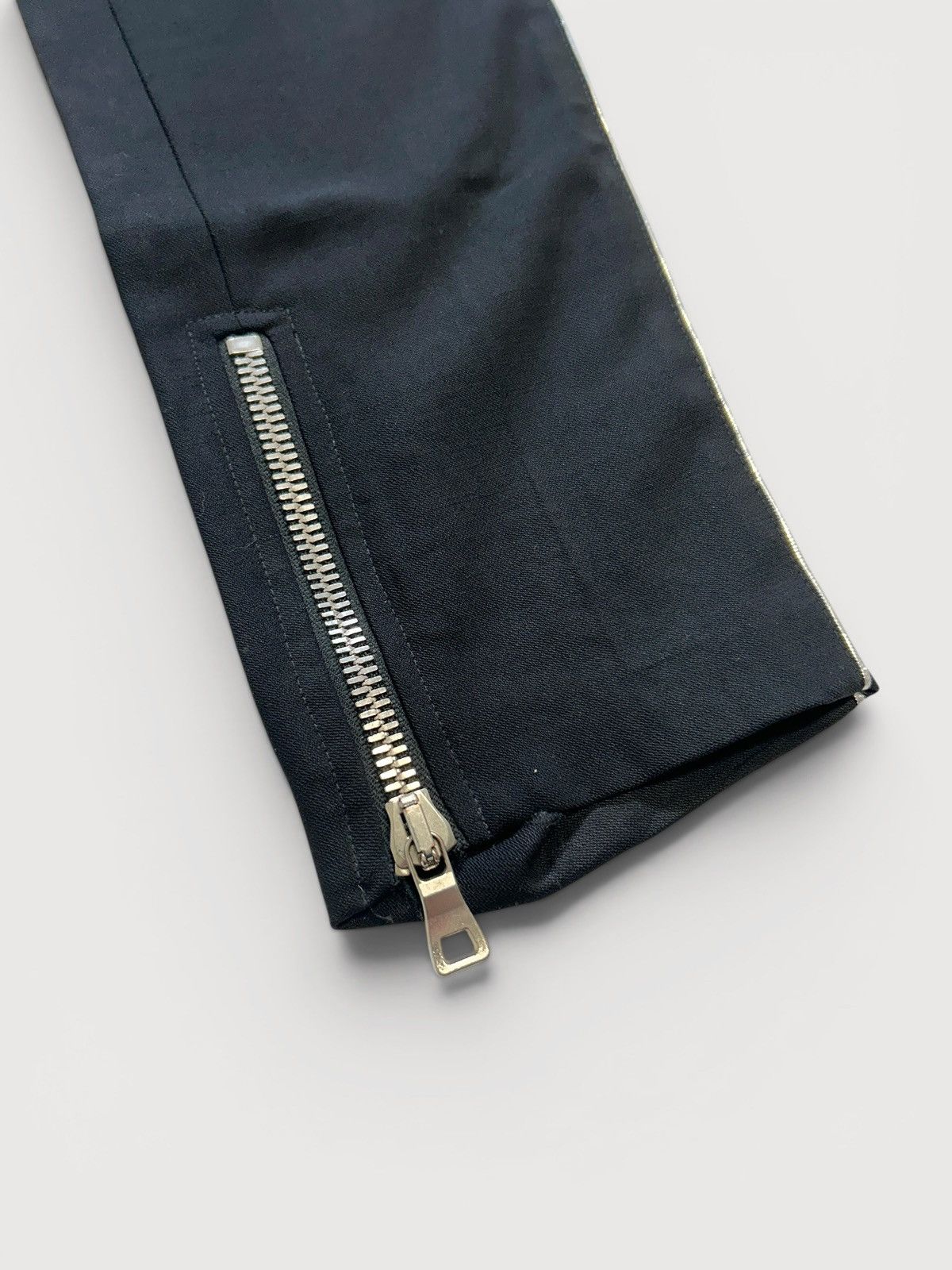 Balmain FW2018 Metallic Panel Zipped Tuxedo Wool Trousers Size US 30 / EU 46 - 6 Thumbnail
