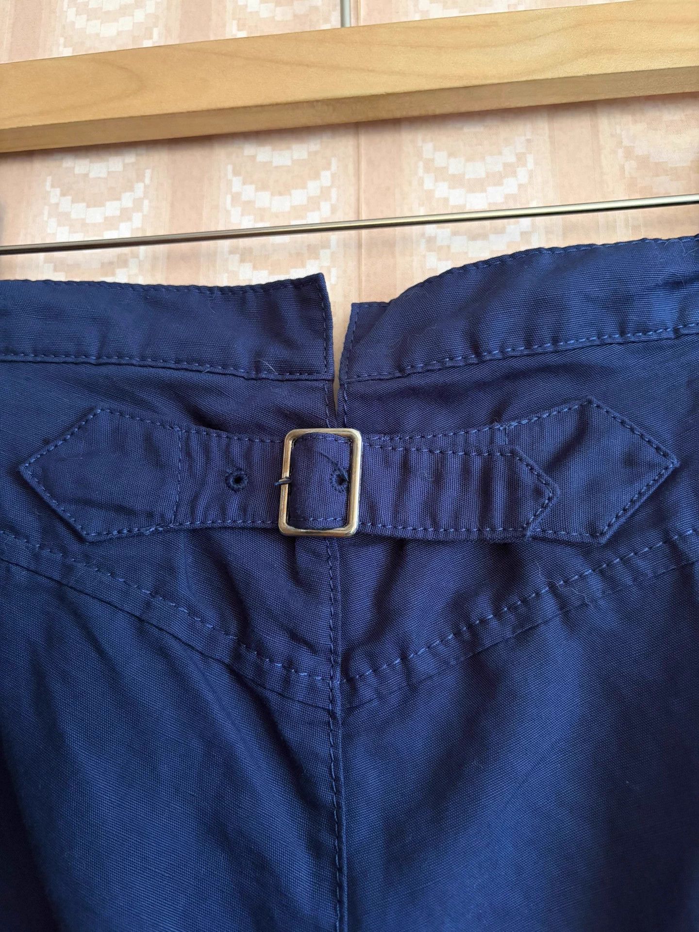 Comme des Garcons CDG tricot 2010 Navy CottonLinen Straight Crop M Size US 33 - 4 Thumbnail