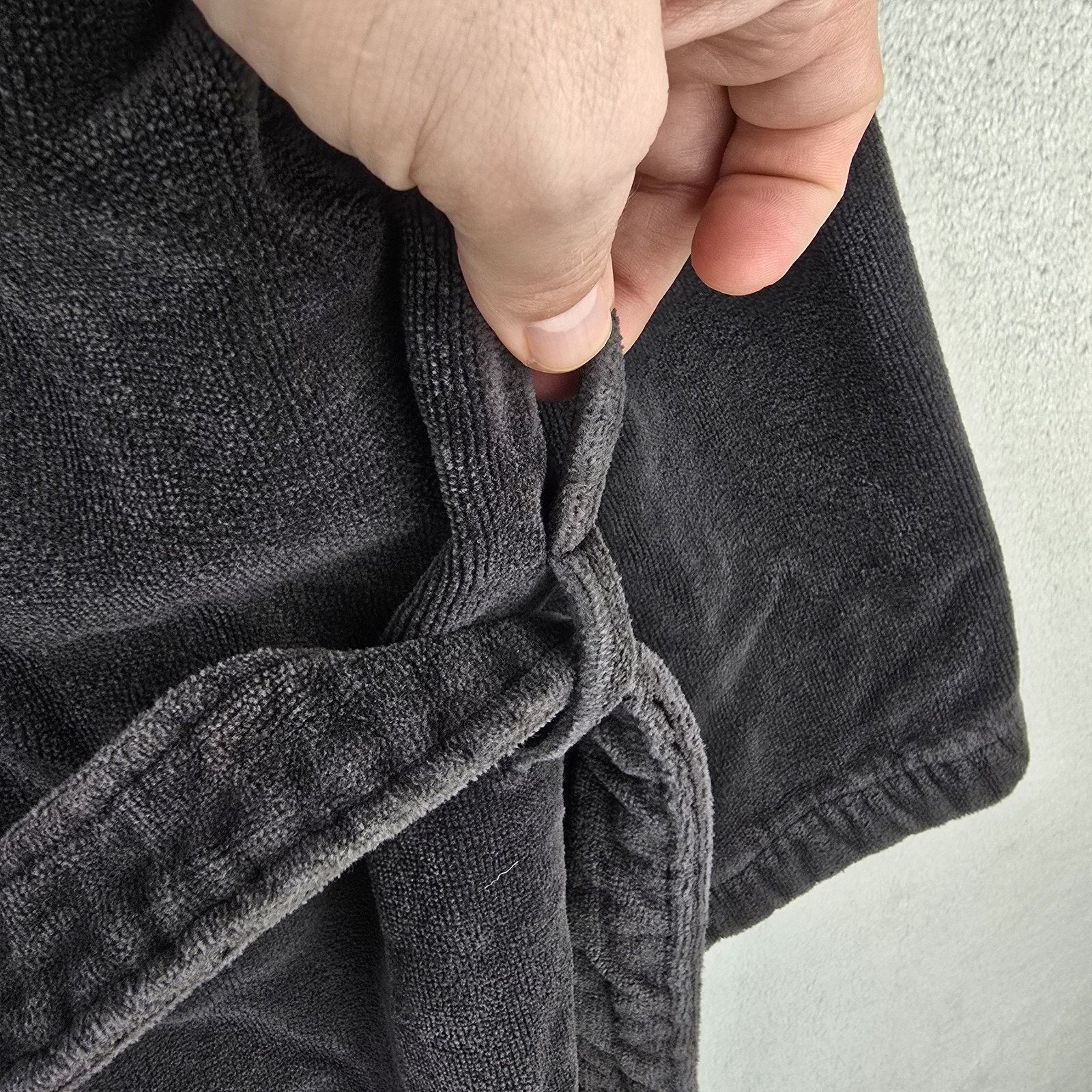 Polo Ralph Lauren Polo Ralph Lauren Bath Robe Mens L/XL Black Terry Pockets Size ONE SIZE - 13 Thumbnail