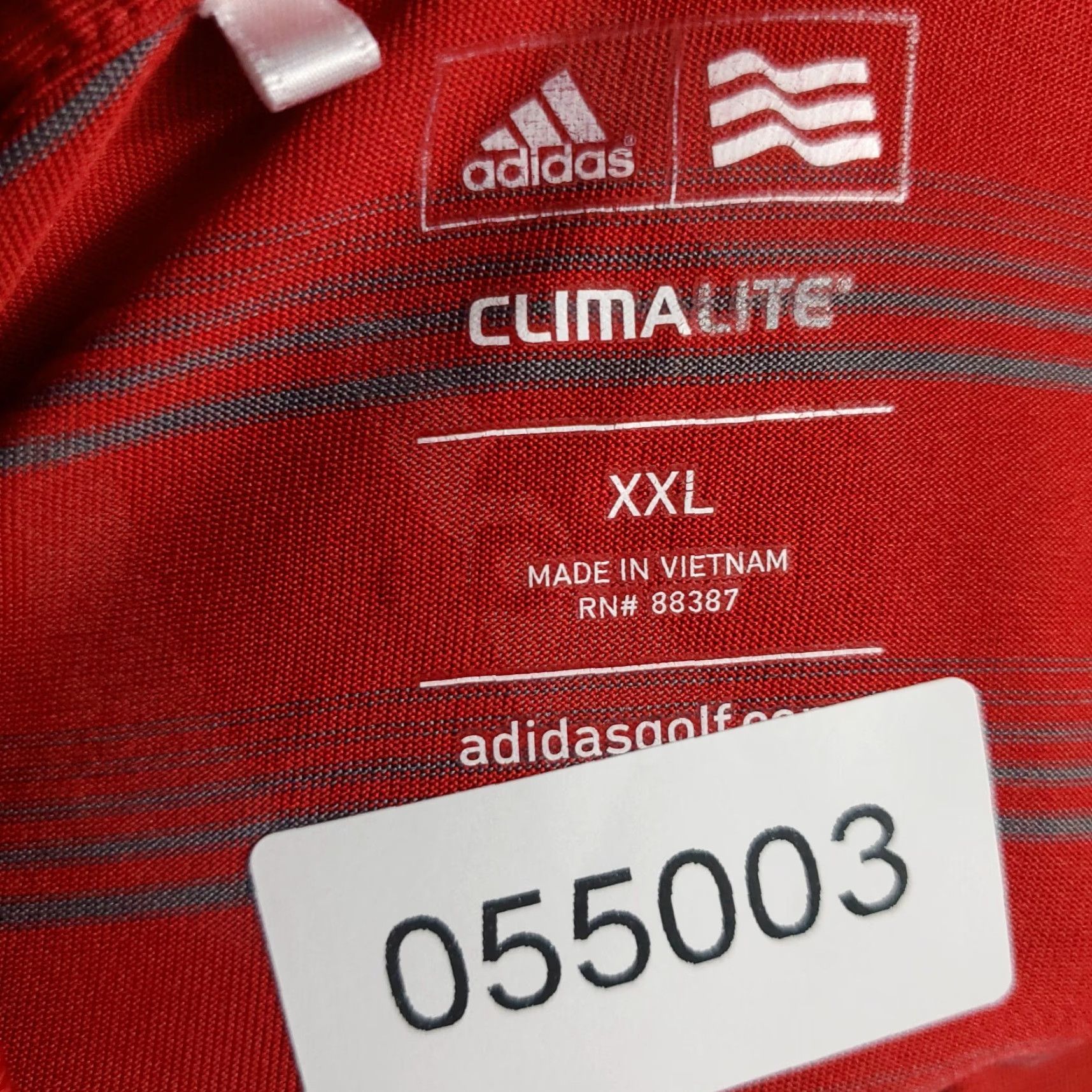 Adidas Adidas Polo Shirt Mens 2XL Red Striped Golf Casual Short Sleeve Shirt Size US XXL / EU 58 / 5 - 7 Thumbnail