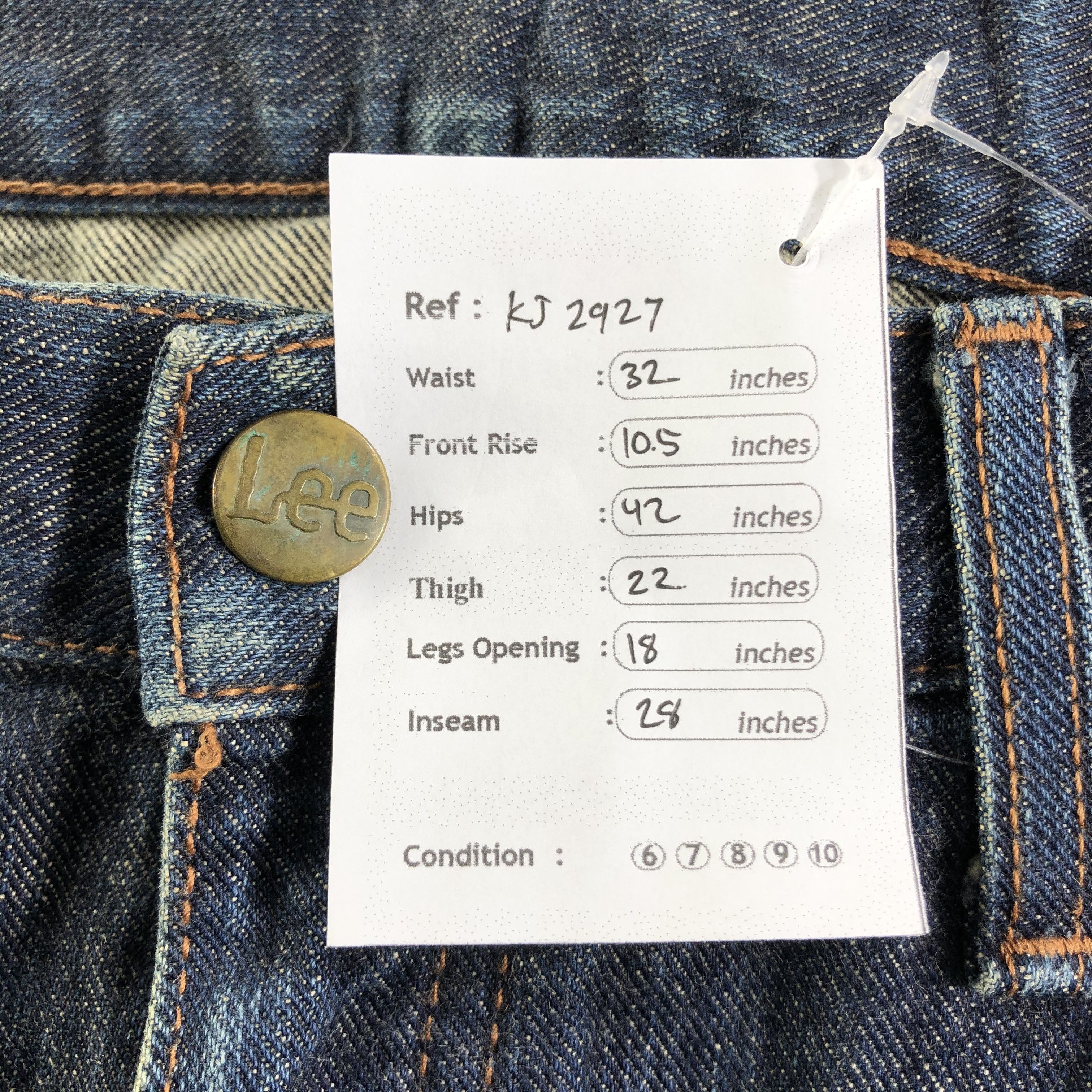 Lee Vintage Lee Jeans Faded Blue Denim KJ2927 Size US 32 / EU 48 - 11 Thumbnail