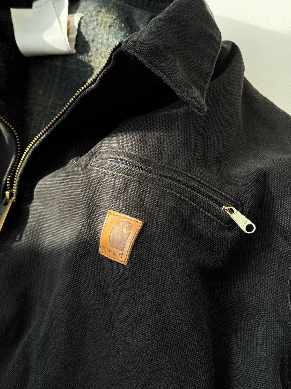 Carhartt × Vintage Vintage Carhartt Detroit jacket Black 90s Archive Zip Up Size US L / EU 52-54 / 3 - 14 Thumbnail