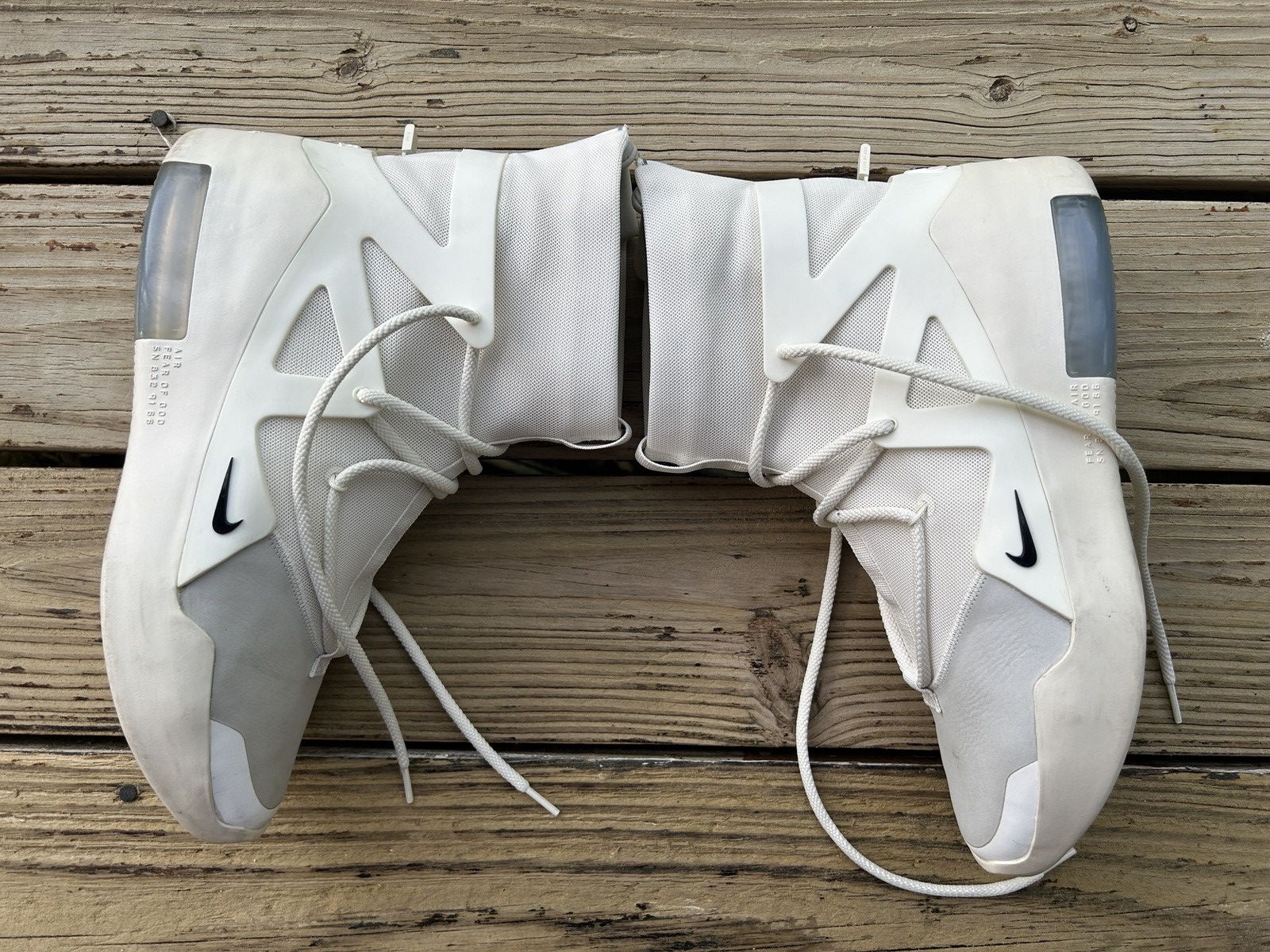 Fear of God × Nike Nike air fear of god 1 fog Jerry Lorenzo sail AR4237-100 Size US 12 / EU 45 - 1 Thumbnail
