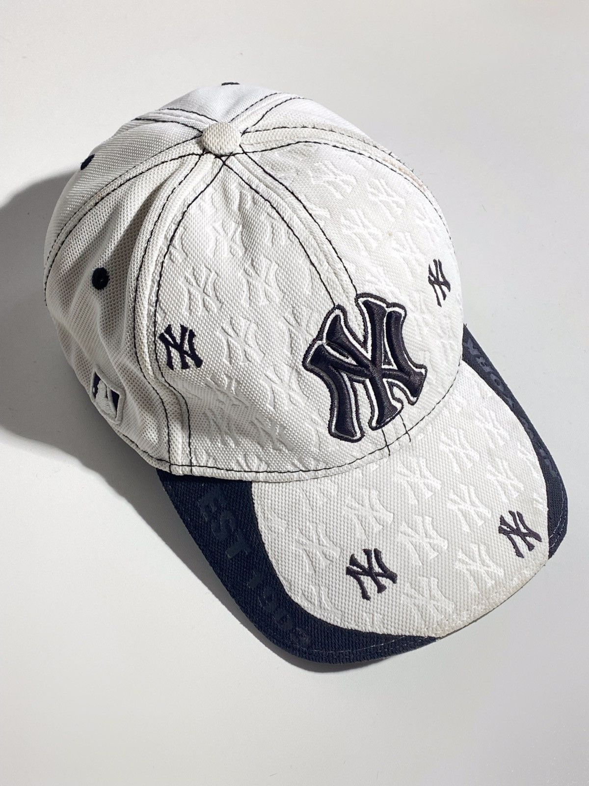 Pre-owned New York Yankees X Vintage New York Yankees Hype Y2k Streetwear Cap In White