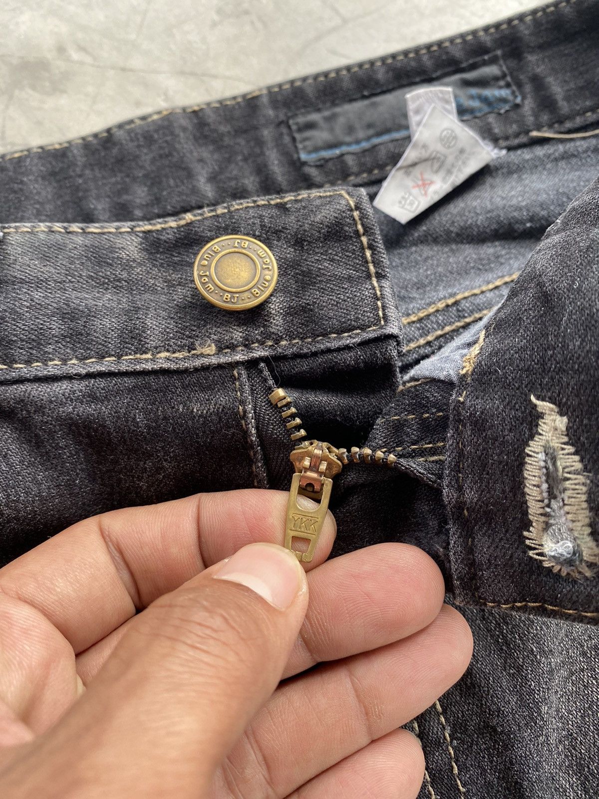 Hysteric Glamour × Japanese Brand Flare Jeans Japanese Blue Jam Grunge Denim Size US 27 - 9 Thumbnail