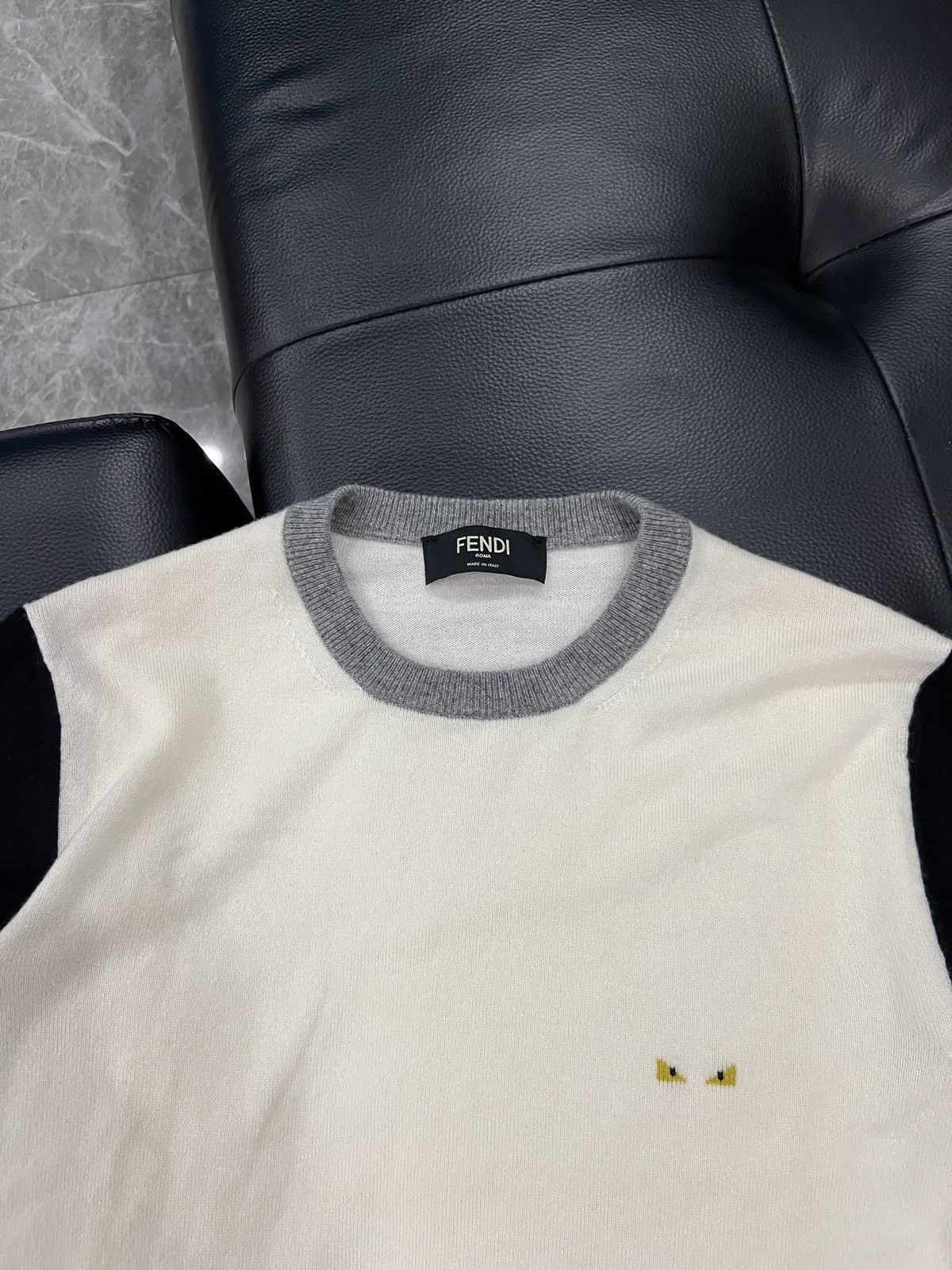 Fendi Fendi Monster Patch Colorblock Sleeve Knit Sweater Size US S / EU 44-46 / 1 - 5 Thumbnail