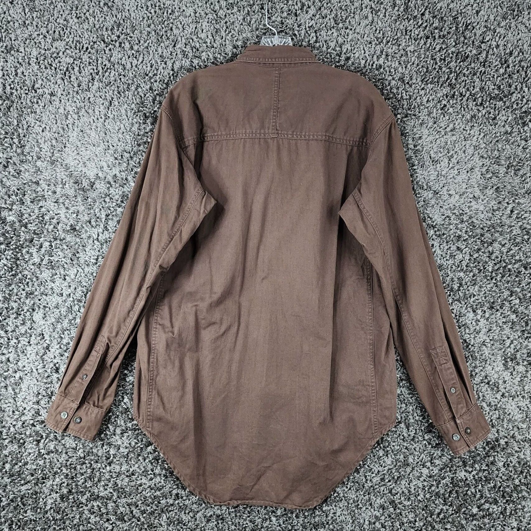 Wrangler Wrangler Workwear Mens Brown Long Sleeve Button Up Shirt Size Medium Mens Size US M / EU 48-50 / 2 - 5 Thumbnail